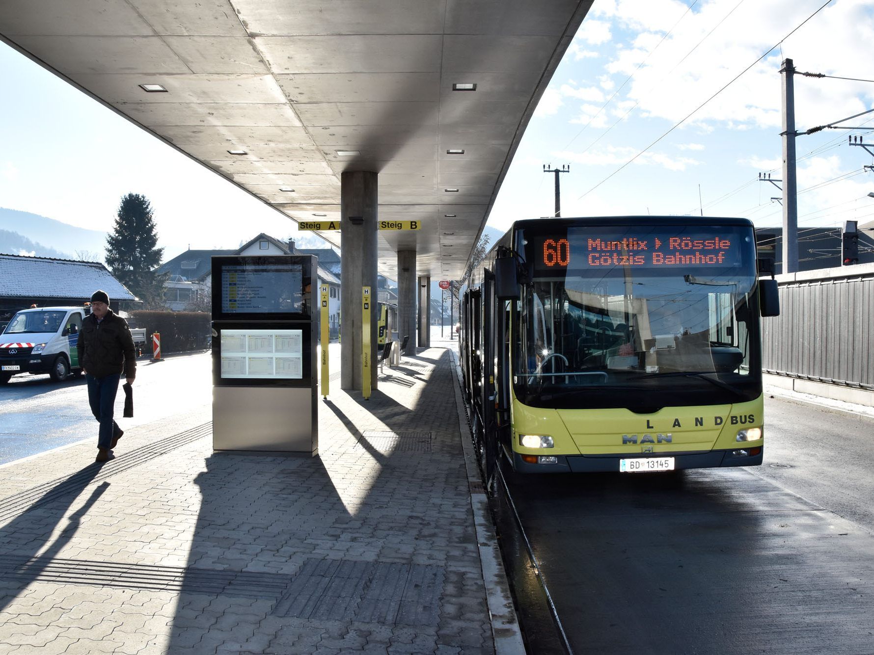 Der neue Busterminal am Bahnhof Rankweil