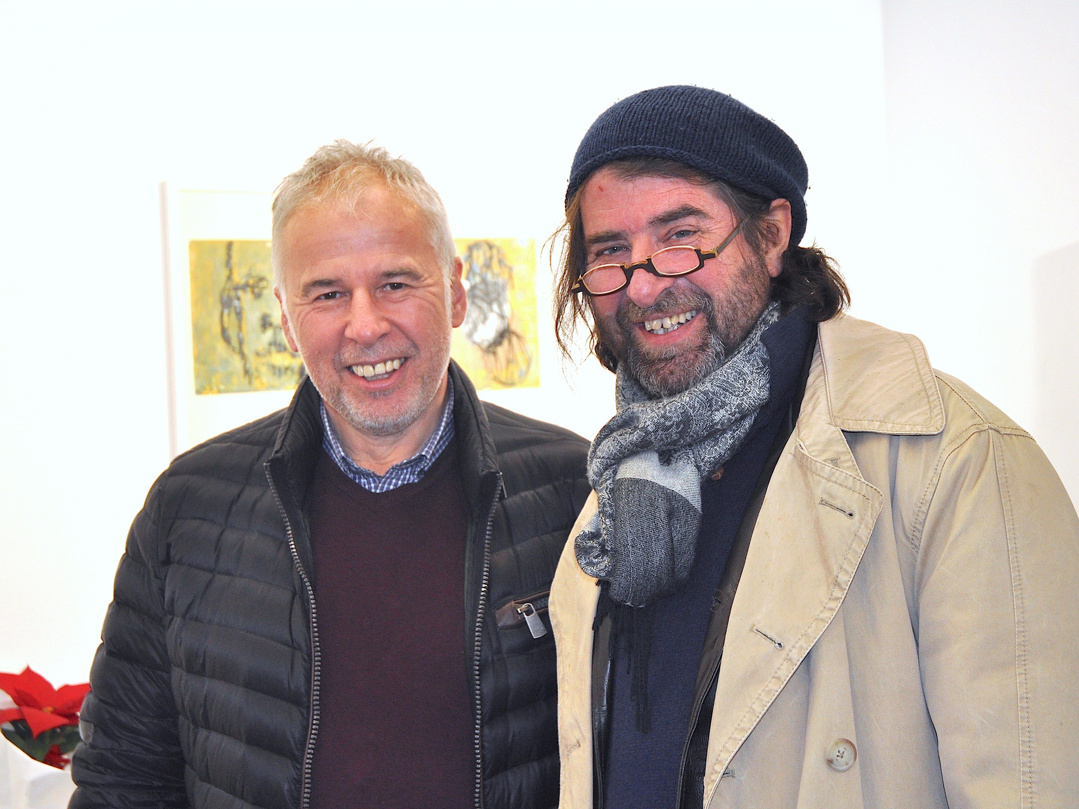 Bürgermeister Thomas Lampert mit Kurator Harald Gfader im milK_Ressort. Bürgermeister Thomas Lampert mit Kurator Harald Gfader im milK_Ressort.