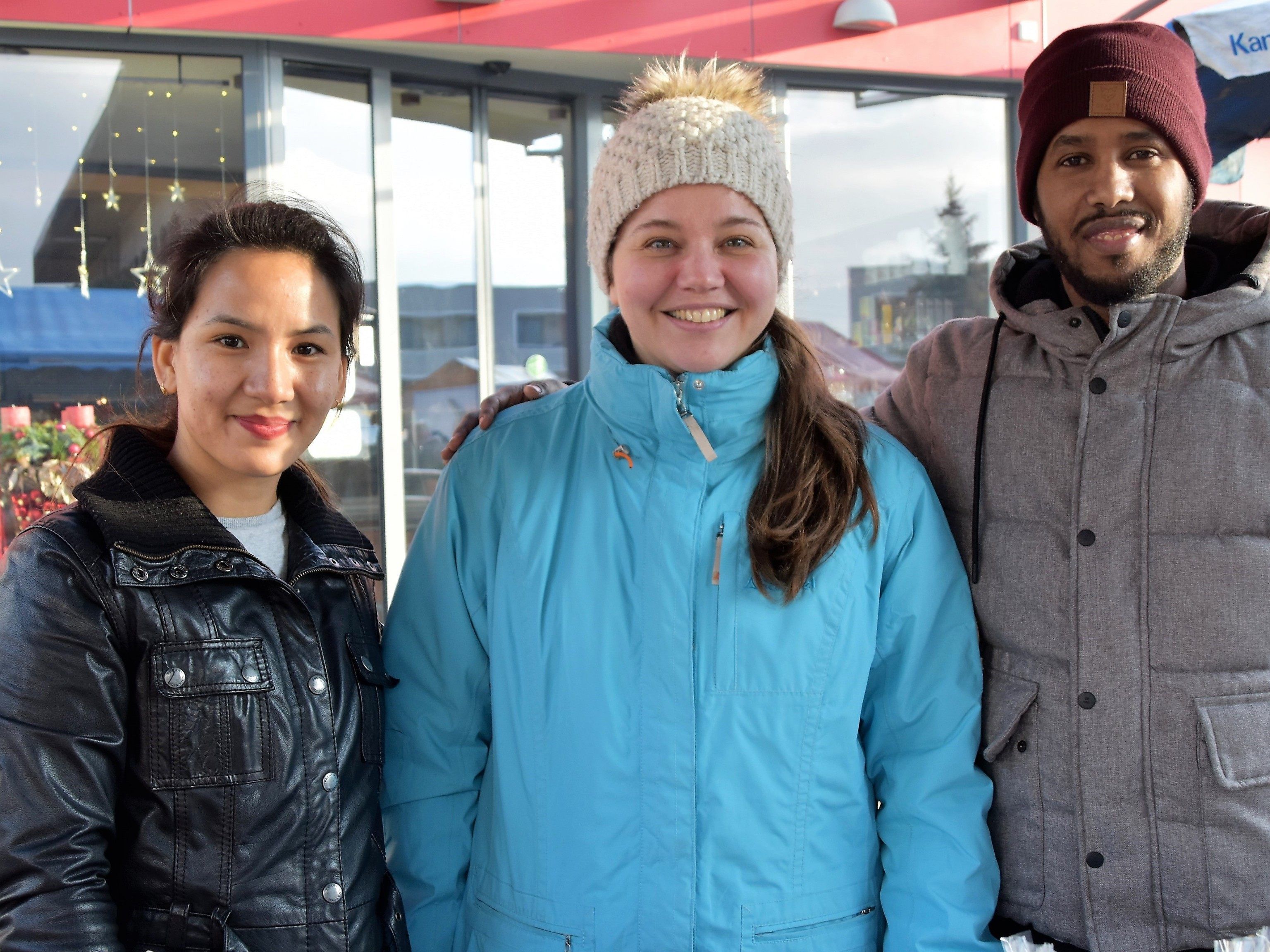 Arefe Rezai, Margot Pires und Muhammed Abakulahi