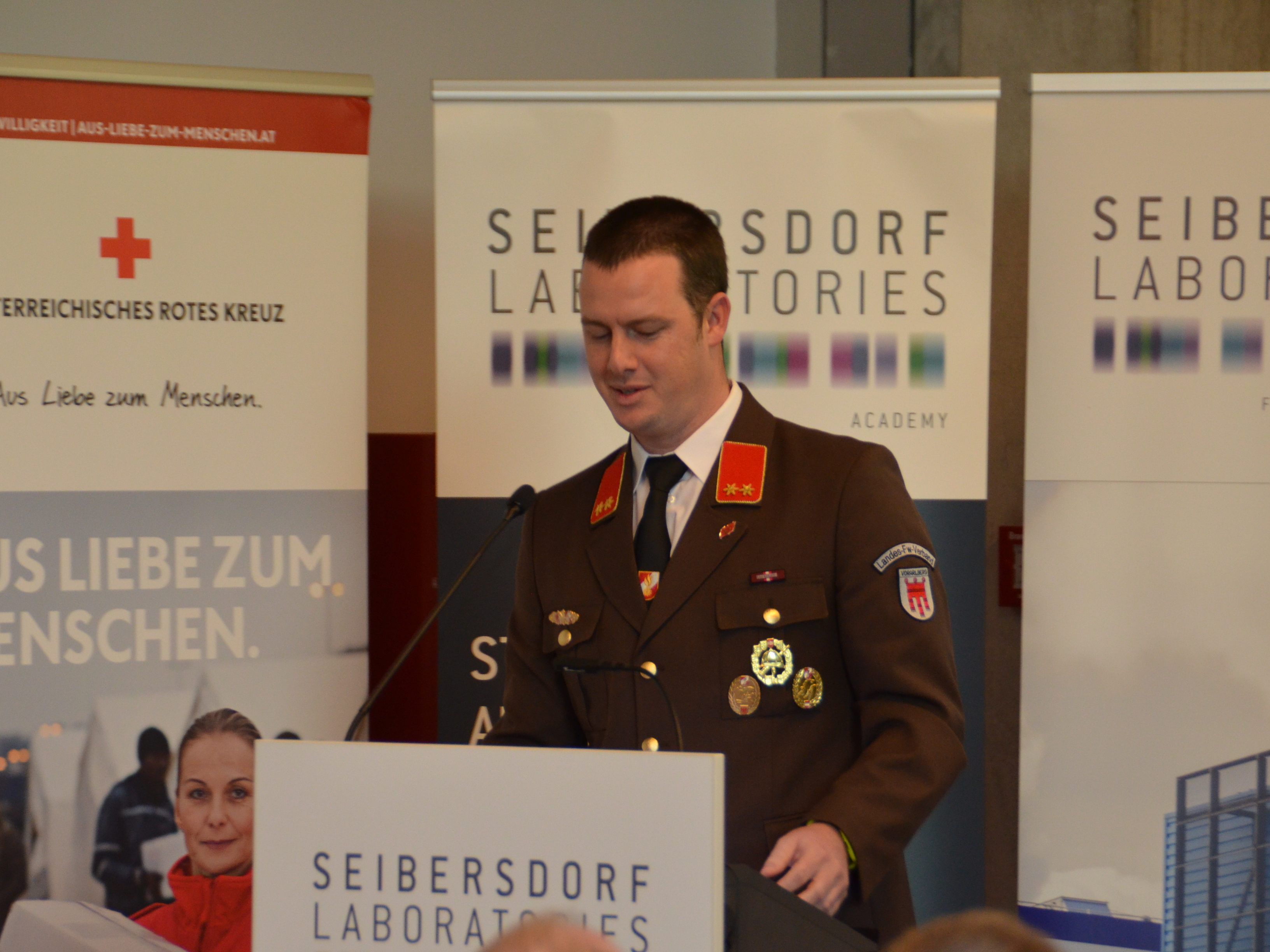 Thomas Brugger bei seinem Vortrag in Seibersdorf. Thomas Brugger bei seinem Vortrag in Seibersdorf.