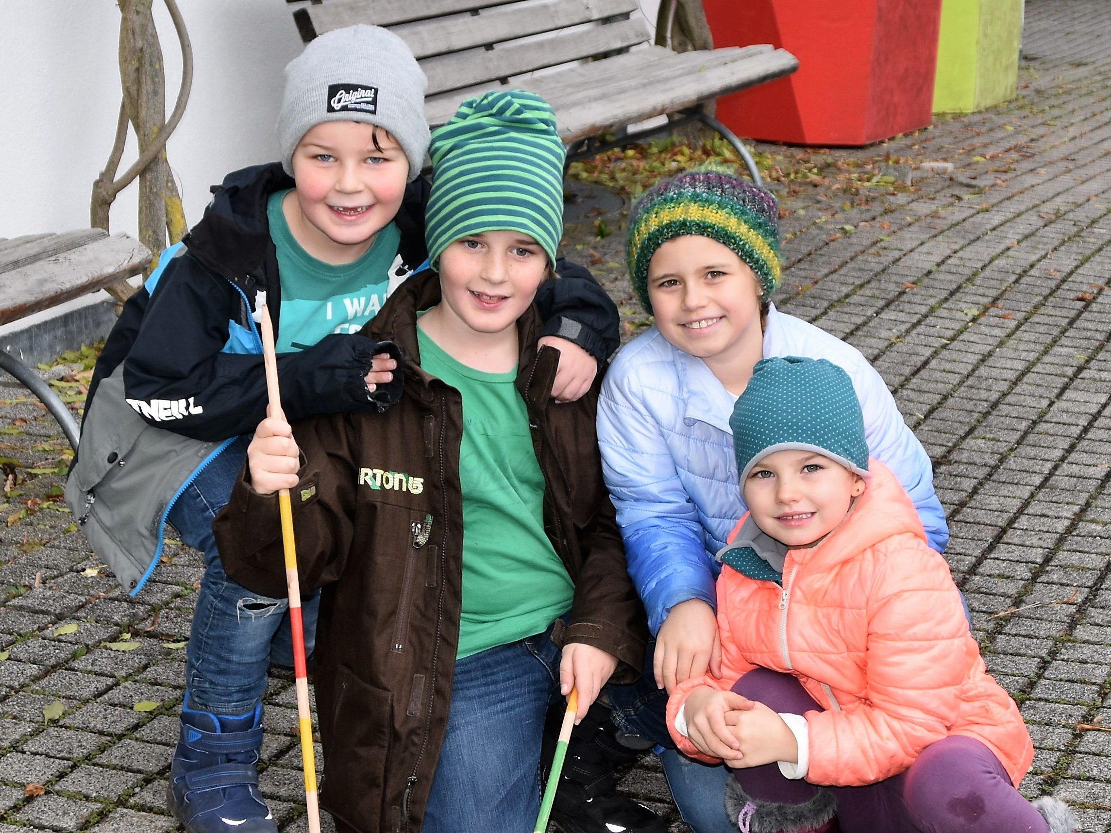 Maximilian, Valentin, Rasalie und Josephin Maximilian, Valentin, Rasalie und Josephin