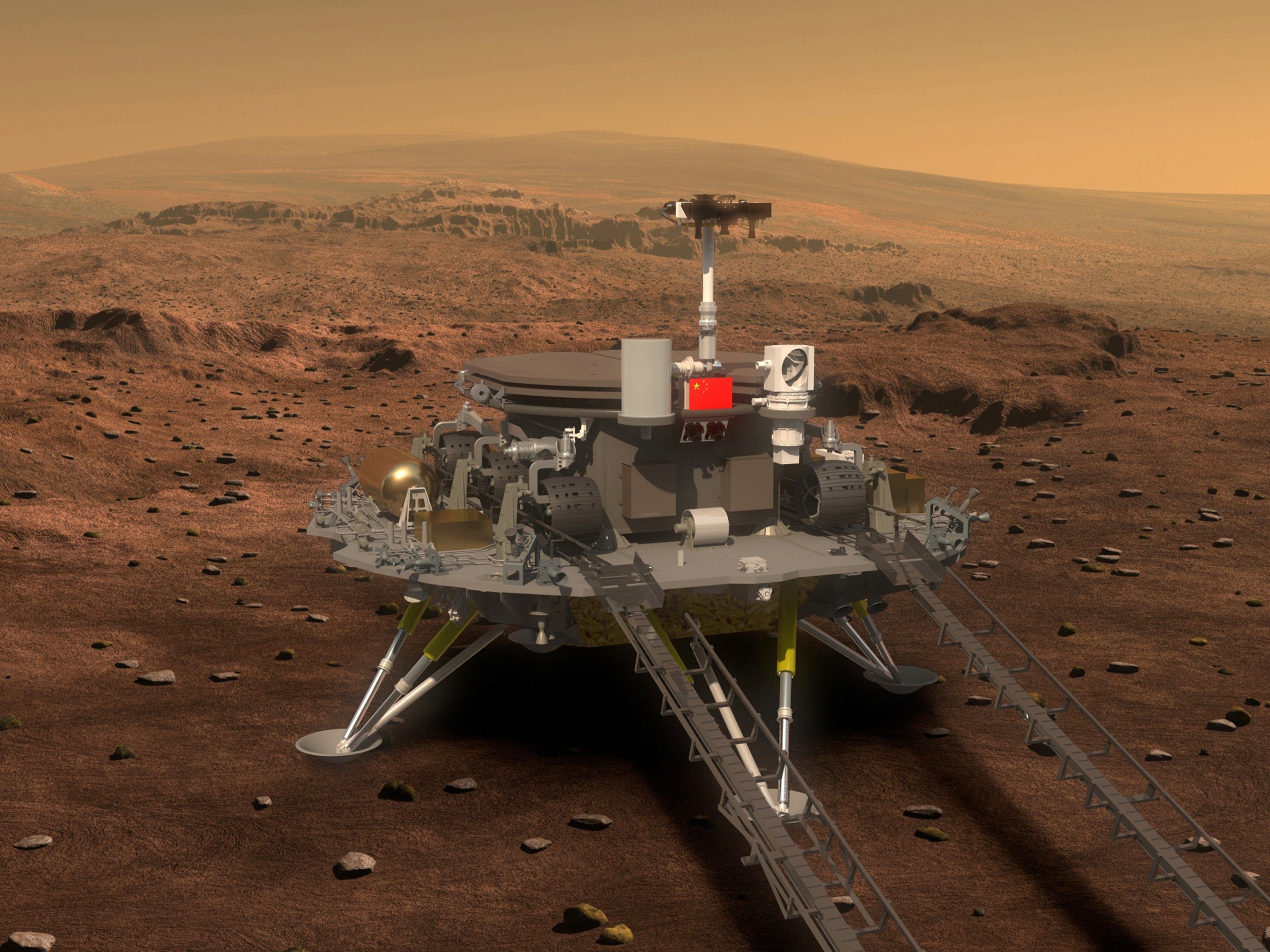 Die NASA konnte erstmals Windgeräusche auf dem Mars aufnehmen. Die NASA konnte erstmals Windgeräusche auf dem Mars aufnehmen.