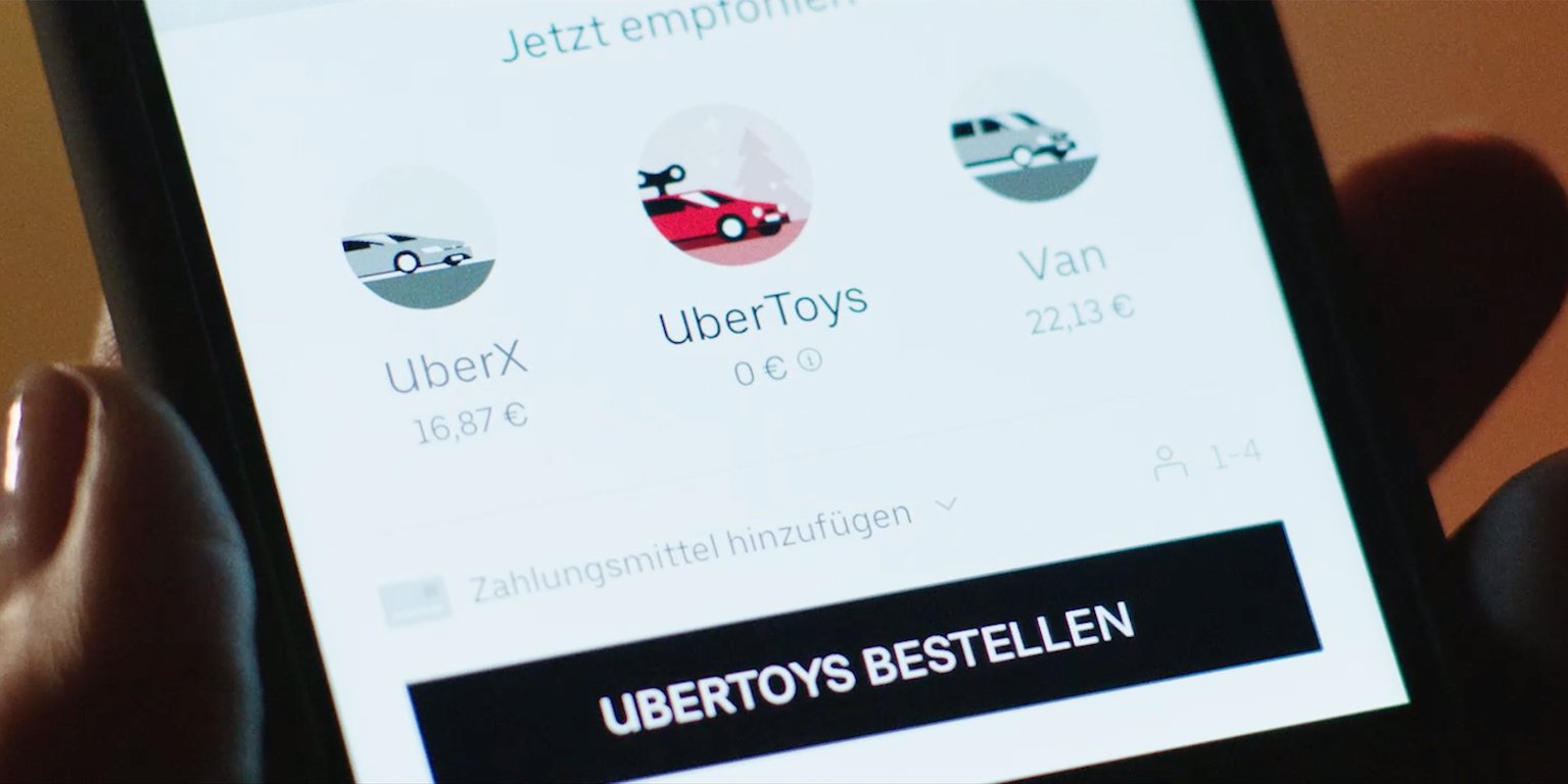 Die UberToys können über die App bestellt werden. Die UberToys können über die App bestellt werden.