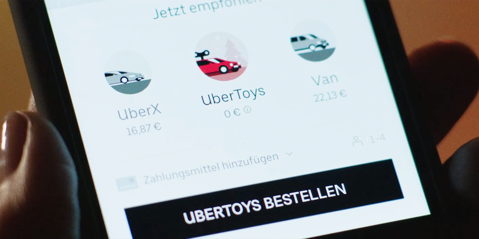 Die UberToys können über die App bestellt werden.