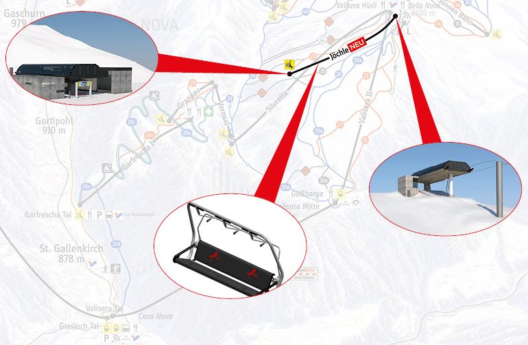 Aufwertung im Skigebietsteil Valisera Aufwertung im Skigebietsteil Valisera