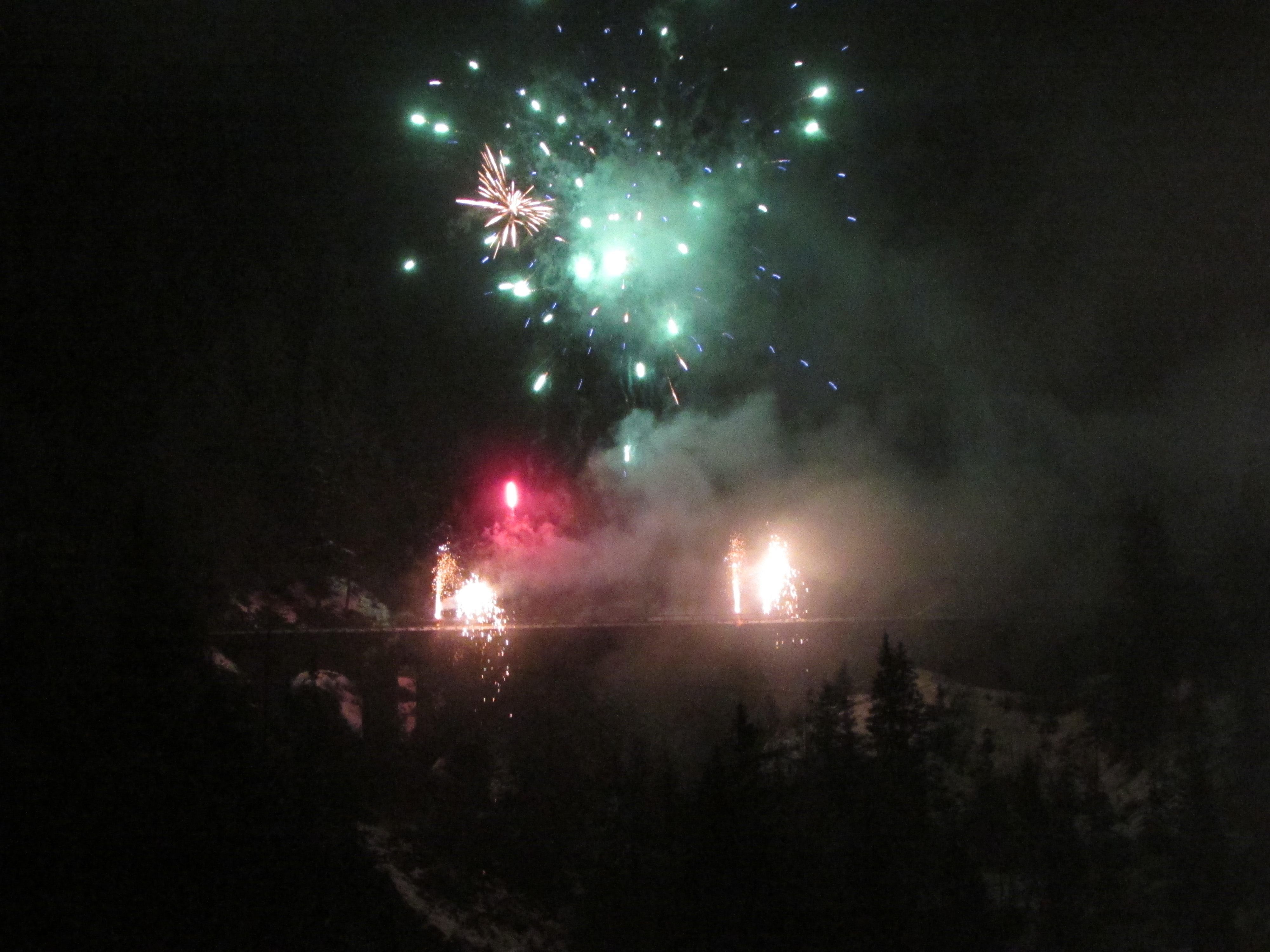 Die Berge in Flammen