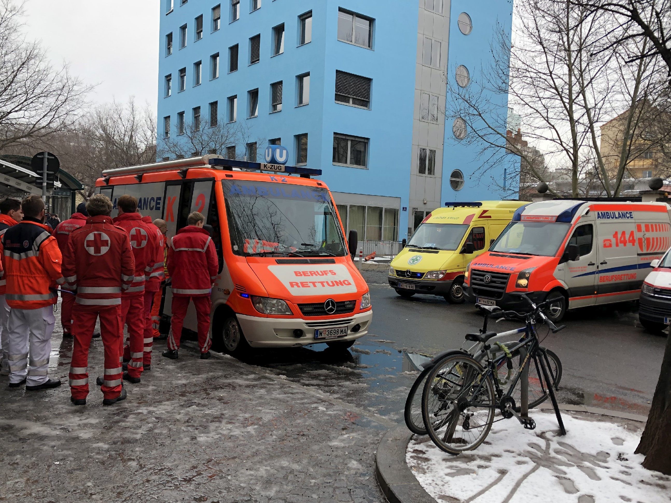 Das Gebäude wurde evakuiert.