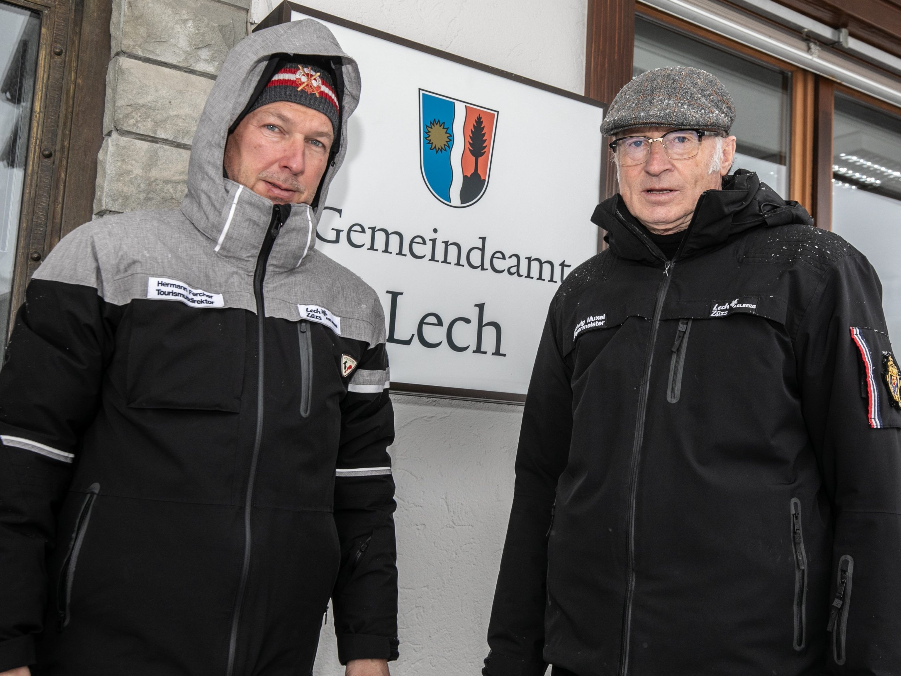 Tourismusleiter Hermann Fercher und Bürgermeister Ludwig Muxel am Sonntag in Lech.