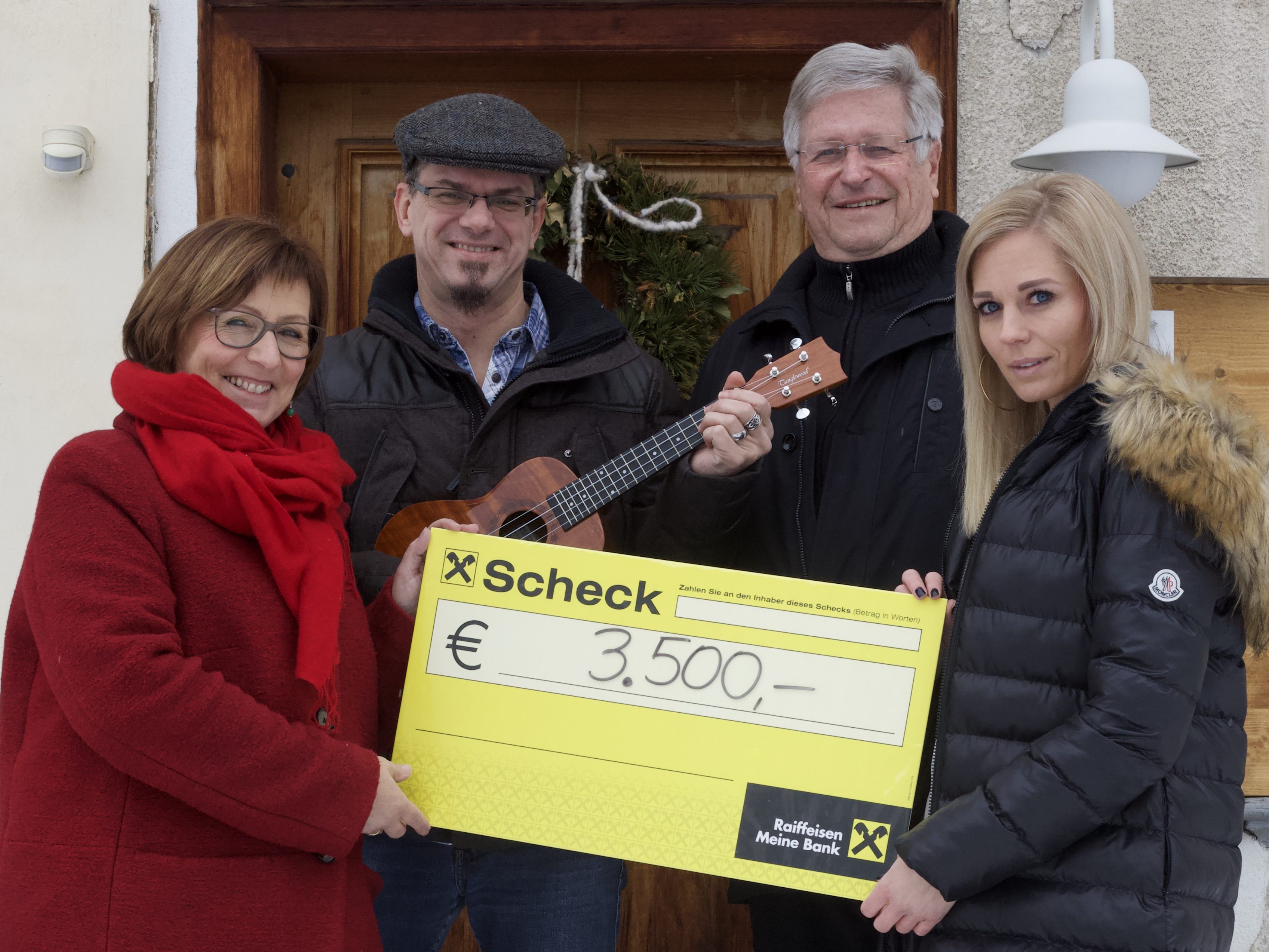 v.l: Roswitha Fritz, Reinhard Decker, Kurt Ludescher, Jasmin Maccani