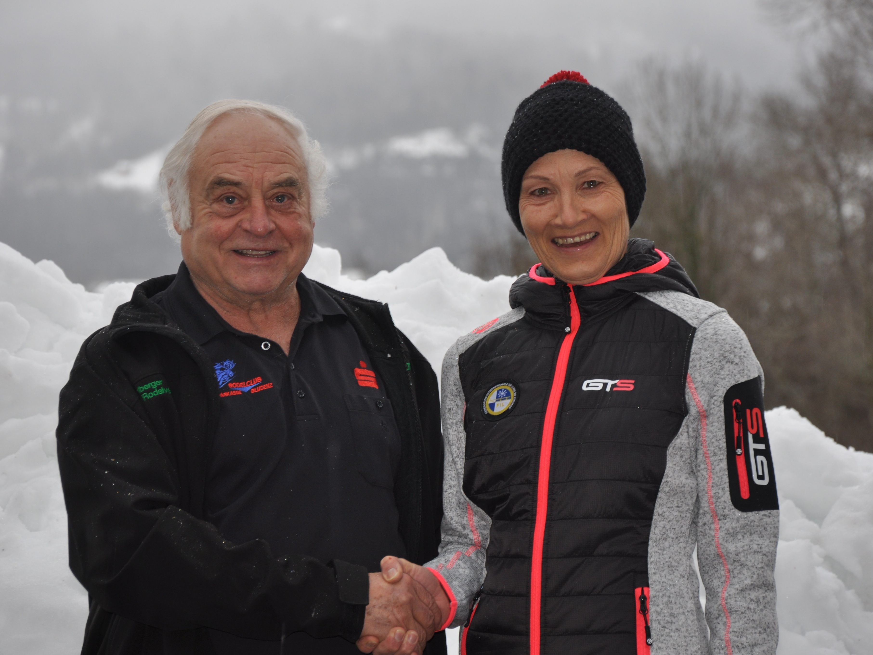 Rodelobmann Helmut Tagwerker und Martina Steu freuen sich über die Berufung