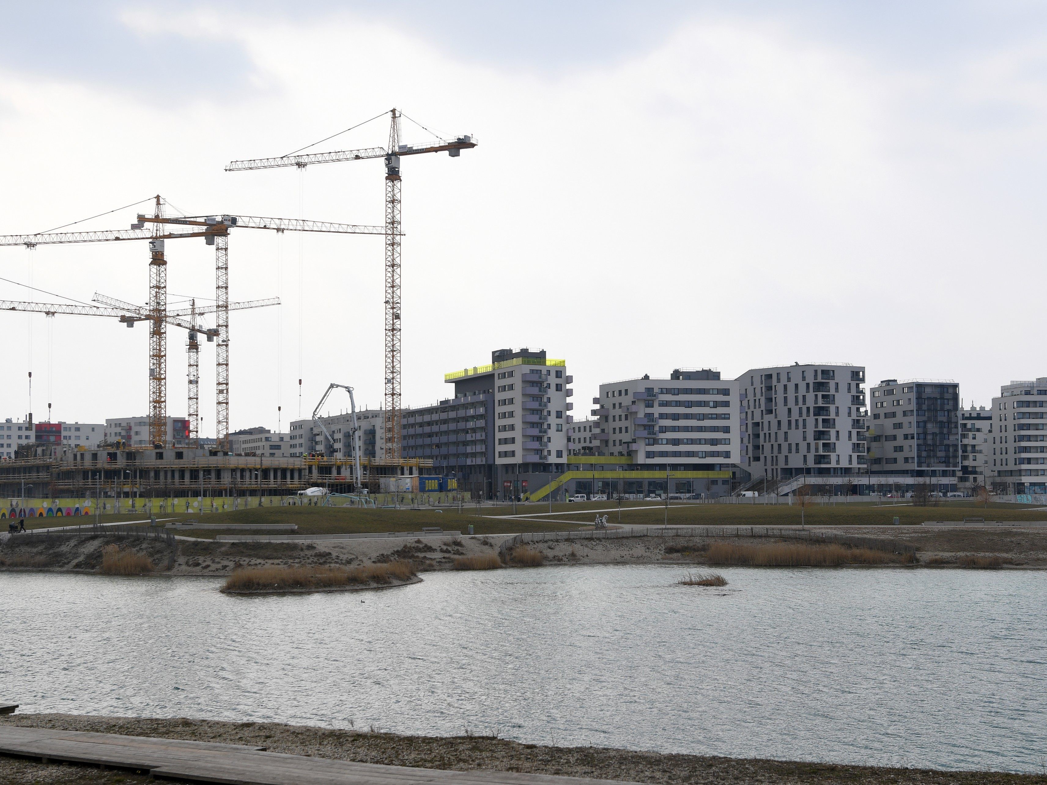Die Seestadt Aspern wird zahlreiche weitere Bauten erhalten.