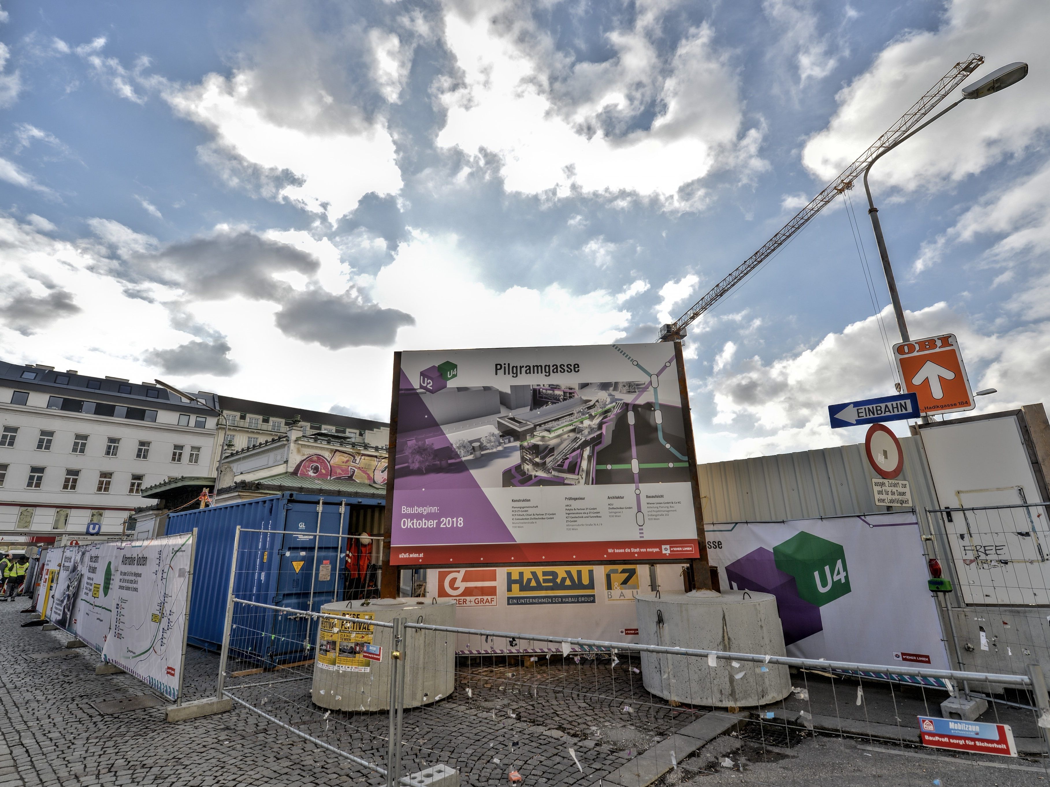 Die U4-Station Pilgramgasse wird noch bis Jänner 2020 gesperrt sein. Die U4-Station Pilgramgasse wird noch bis Jänner 2020 gesperrt sein.