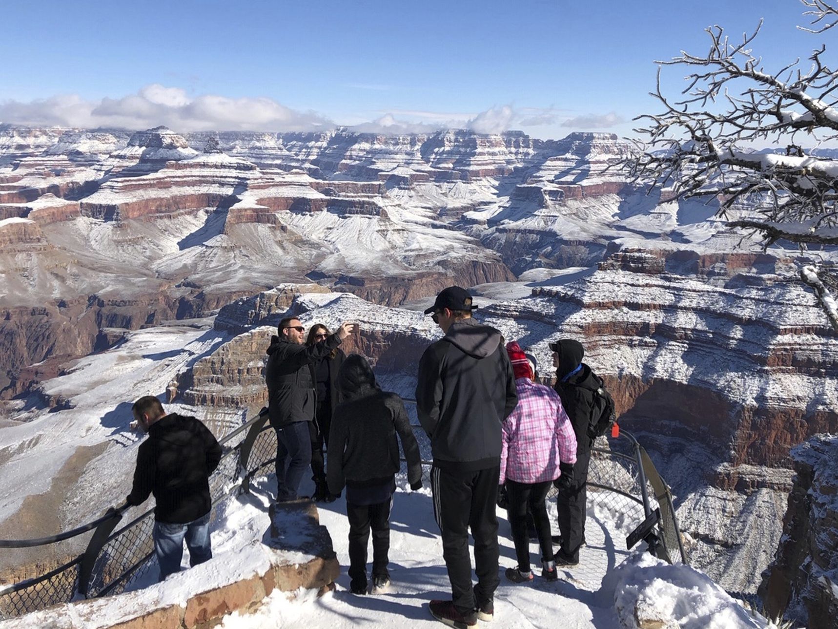 Ein nicht alltägliches Schauspiel: Ein schneebedeckter Grand Canyon.