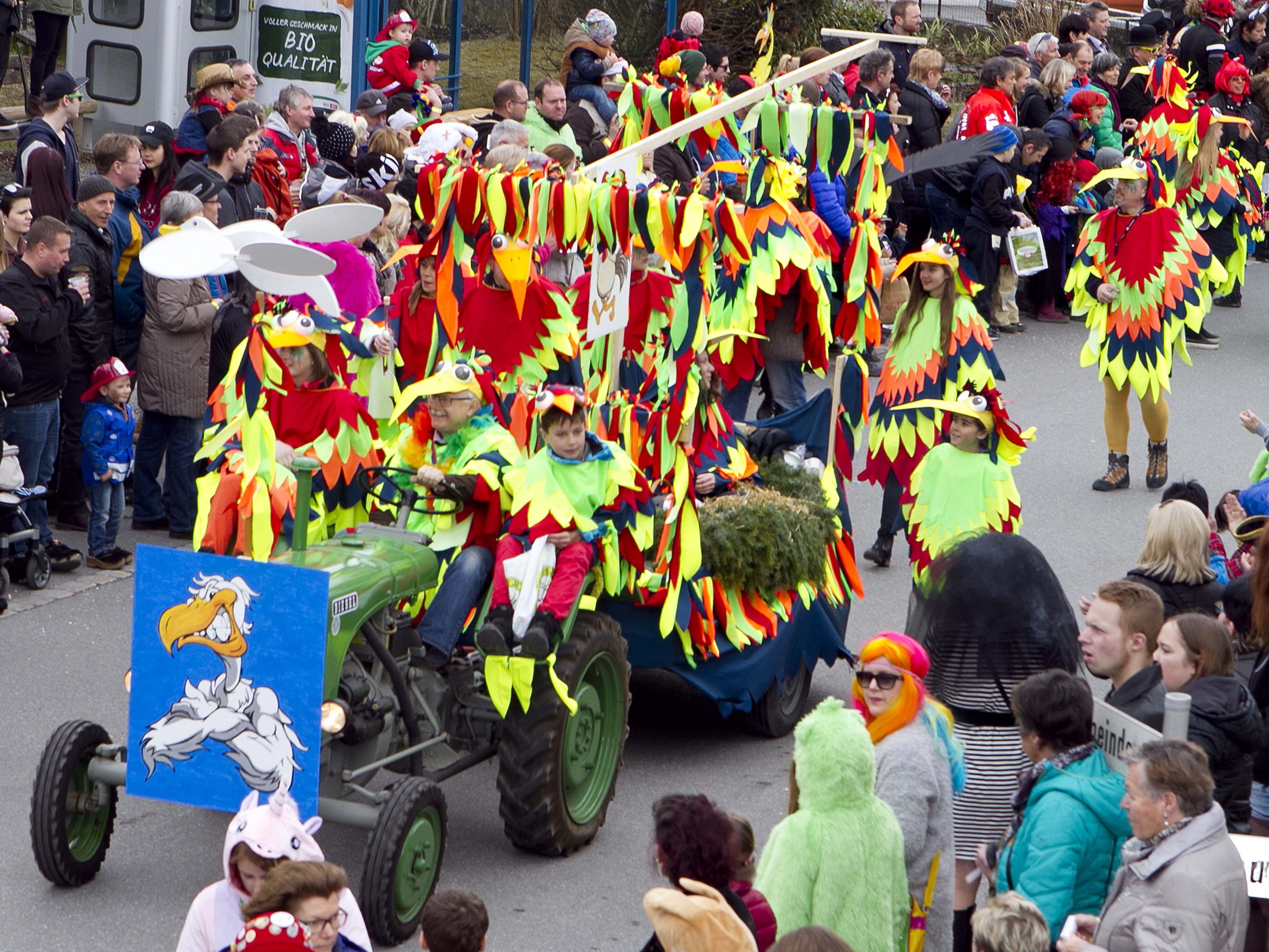 Der Höhepunkt der 5. Jahreszeit der große Faschingsumzug am 03.03.2019 in Satteins