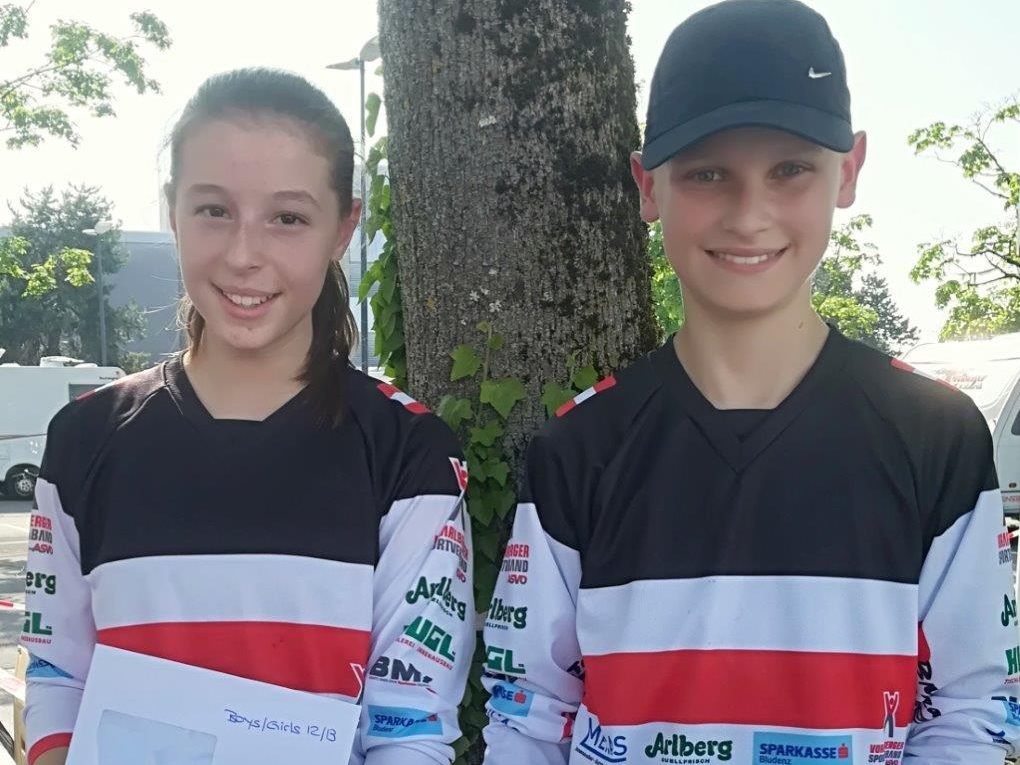 BMX-Kaderfahrer Hannah Muther und Bjarne Schedler