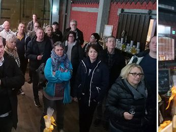 Groß war das interesse bei der Schnapsverköstigung Groß war das interesse bei der Schnapsverköstigung