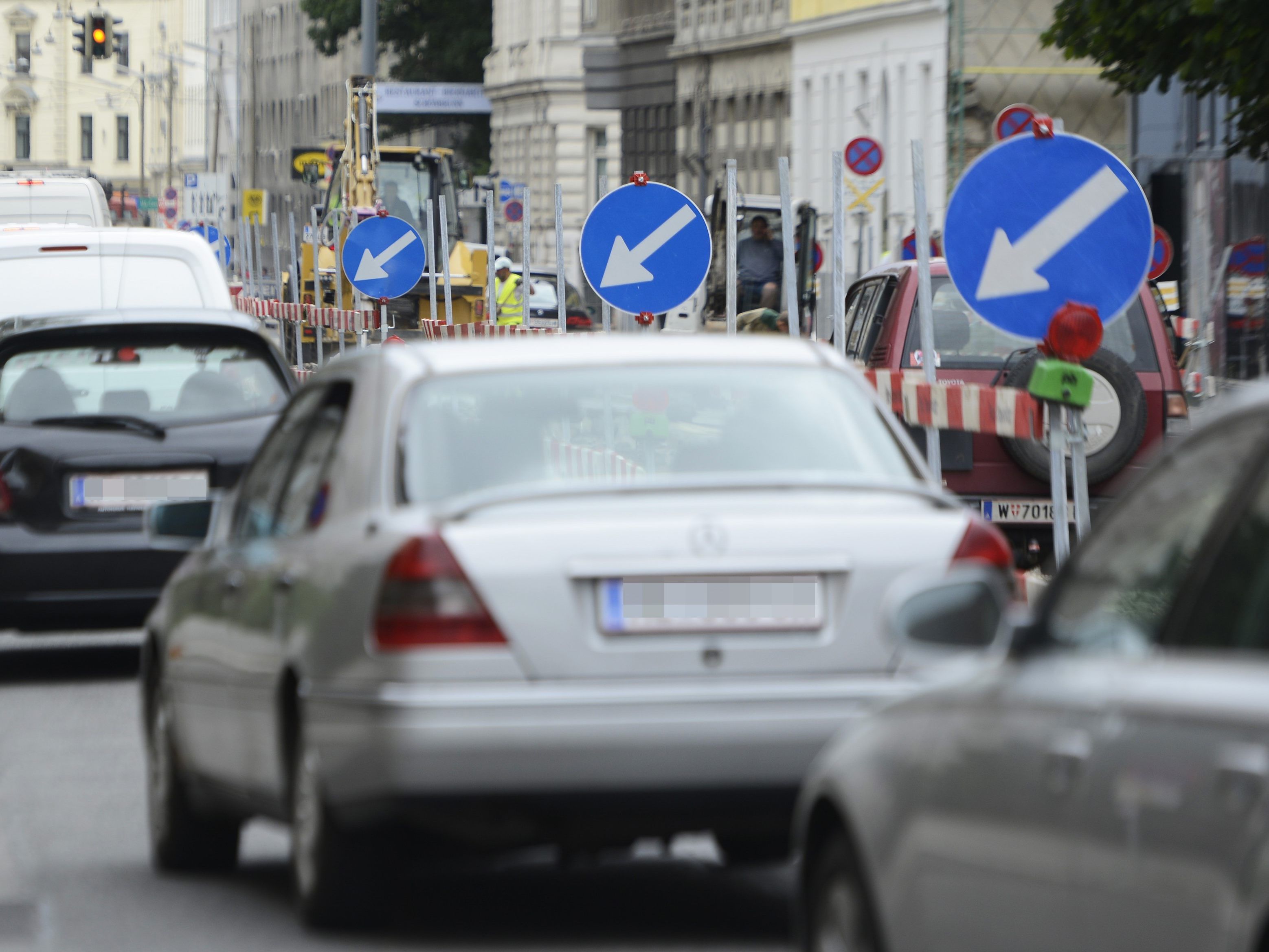 Richtung Zentrum wird nur ein Fahrstreifen befahrbar sein.
