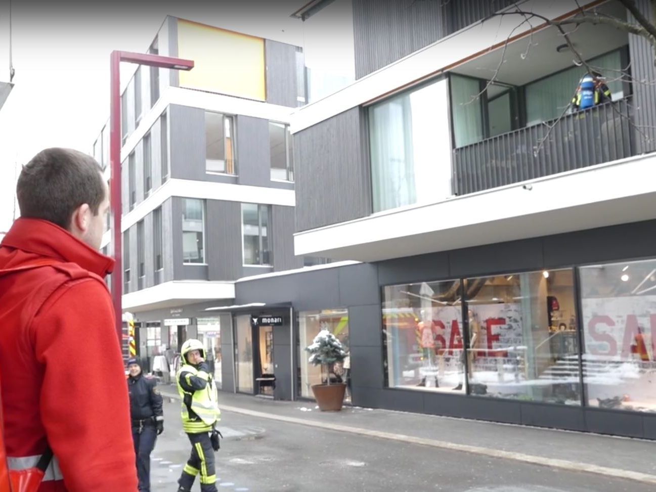 Auf einem Balkon am Garnmarkt Götzis brannte es. Auf einem Balkon am Garnmarkt Götzis brannte es.