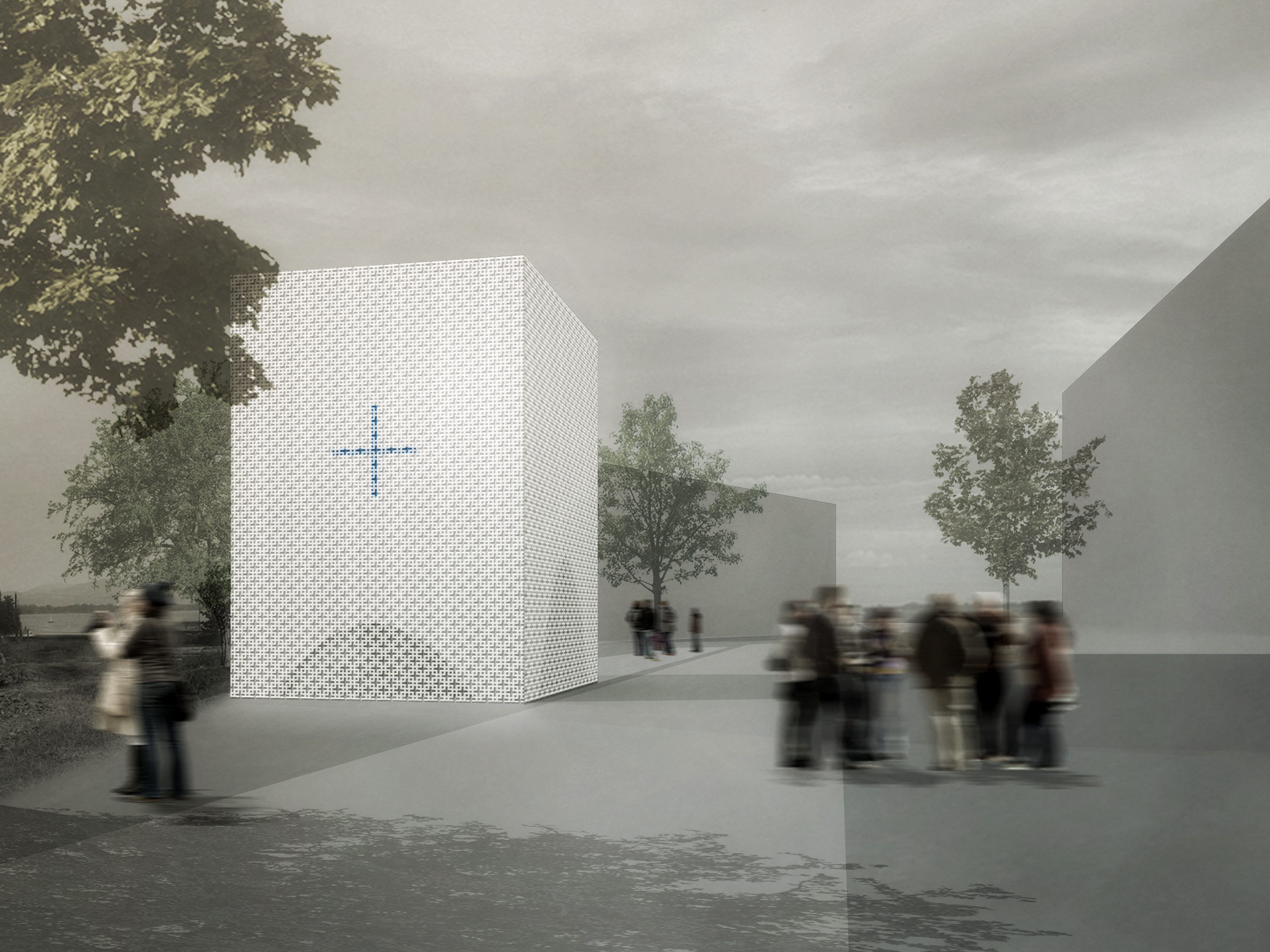 Der Entwurf für die Kapelle im Seedomizil stammt von den Architekten René Bechter und Michelangelo Zaffignani. Der Entwurf für die Kapelle im Seedomizil stammt von den Architekten René Bechter und Michelangelo Zaffignani.