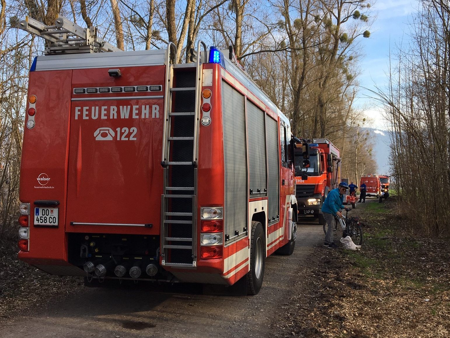 Die Feuerwehren aus Lustenau und Diepoldsau waren im Einsatz.