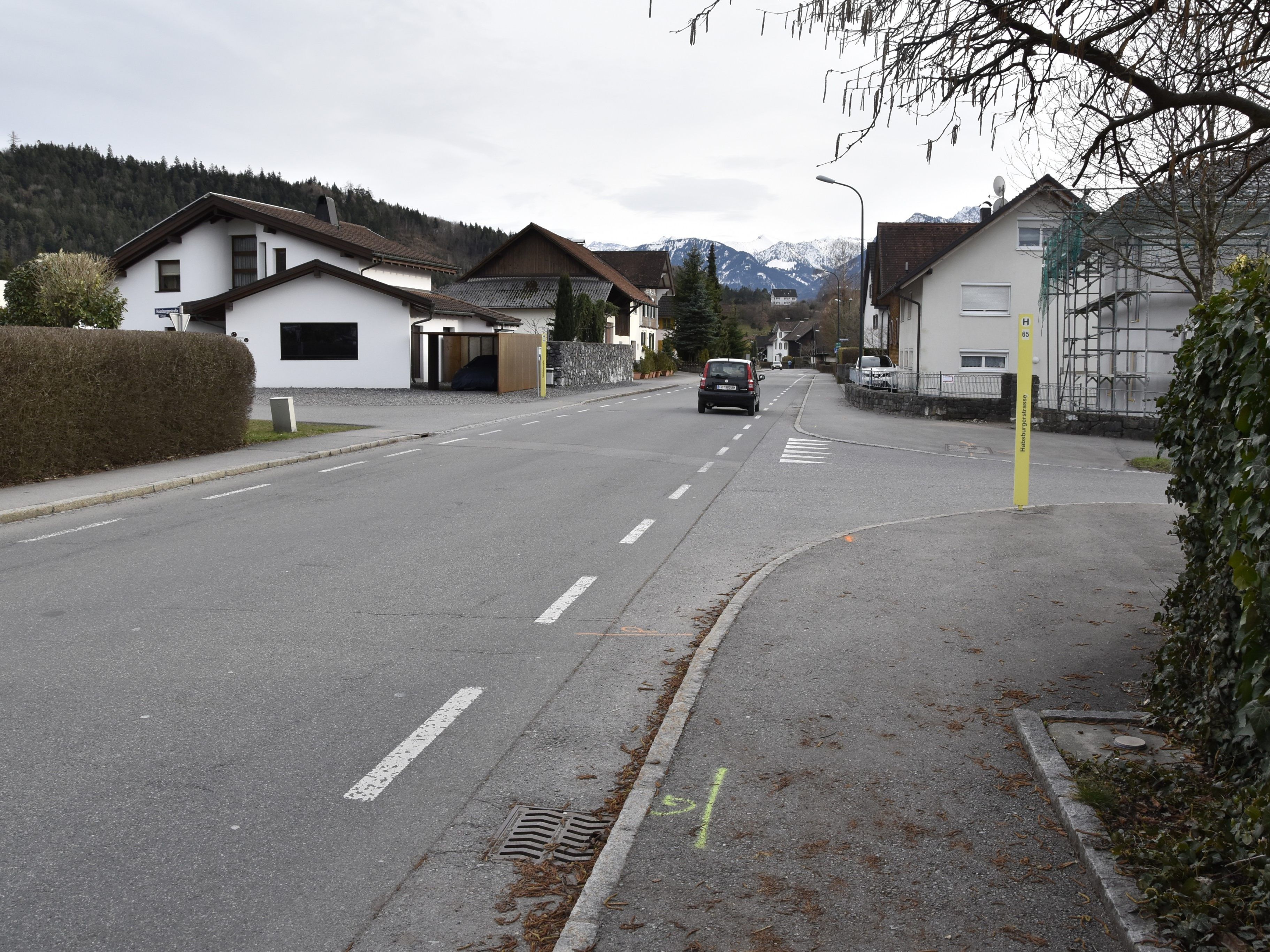 Bauarbeiten auf der Montfortstraße