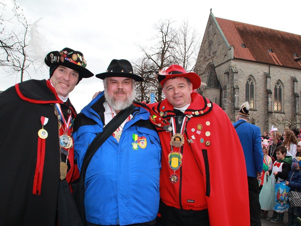 Robert Mittelberger, Horst Mathis und „Zunftmeister“ René Winkel. Robert Mittelberger, Horst Mathis und „Zunftmeister“ René Winkel.