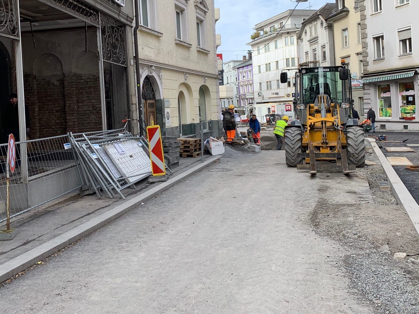 Bauarbeiten in der Kirchstraße.