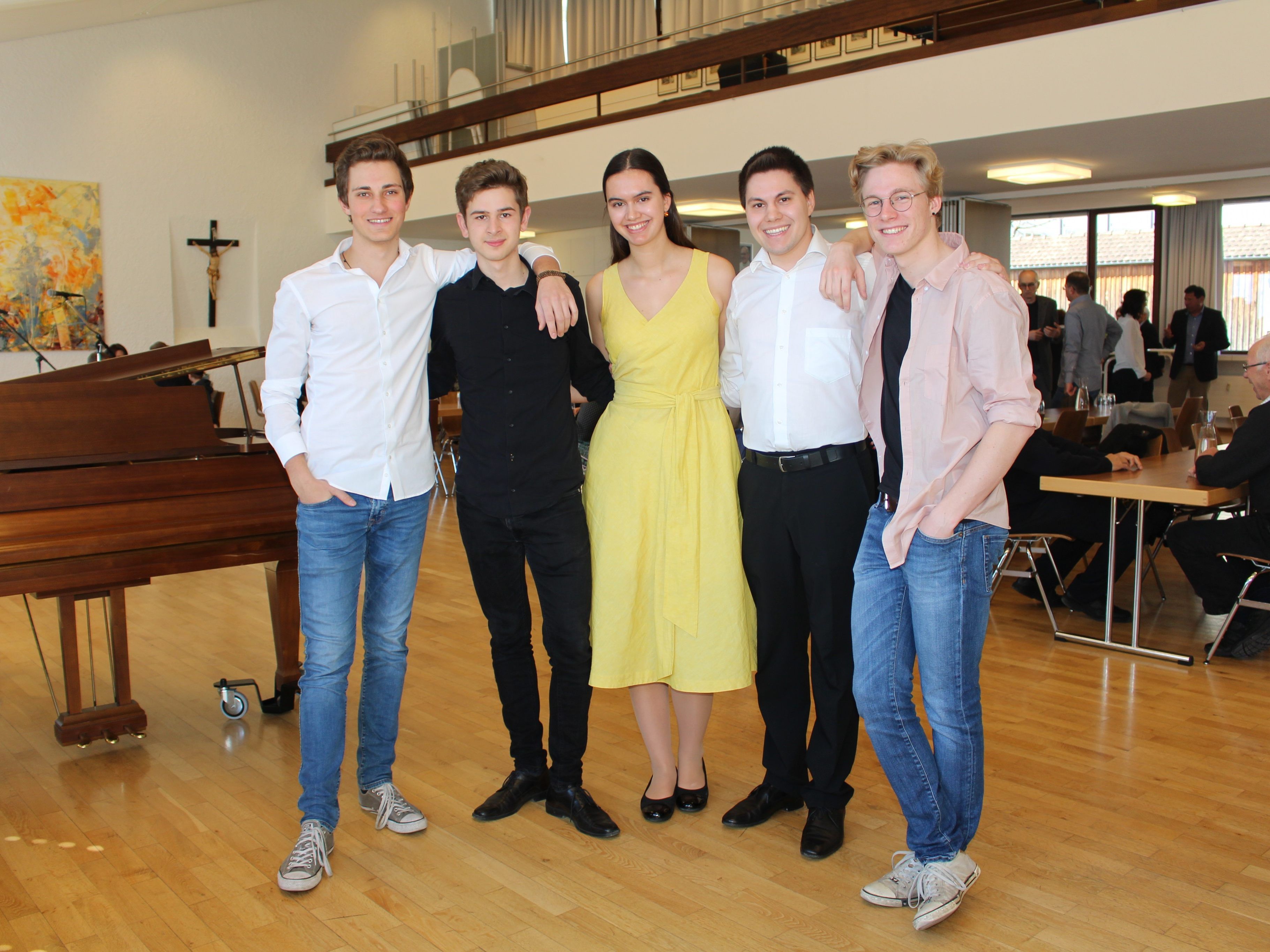 Yannick Bösch, David Mikic, Raphaela Wallner, Johannes Schmid und Felix Burtscher Yannick Bösch, David Mikic, Raphaela Wallner, Johannes Schmid und Felix Burtscher