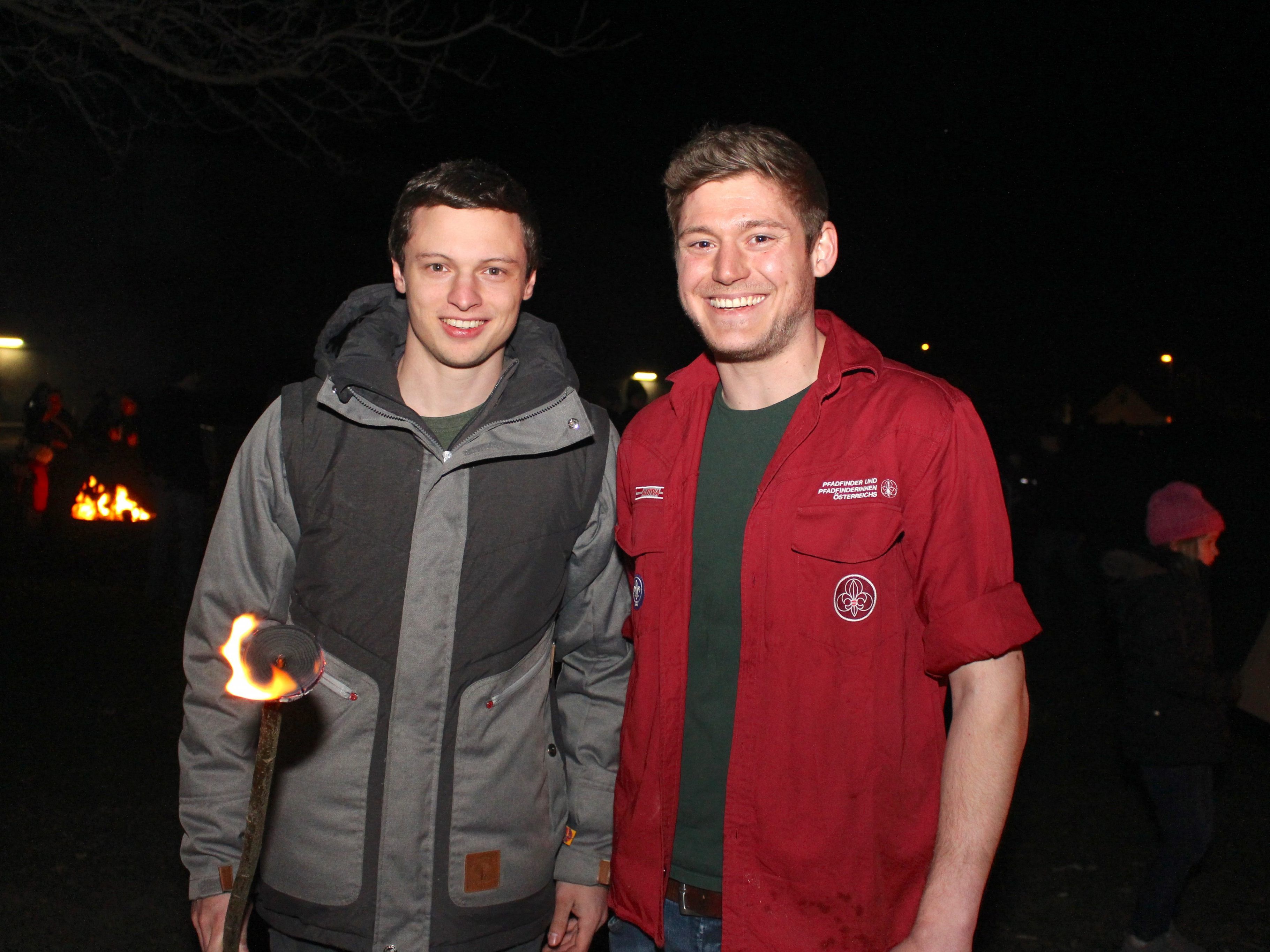 Florian Brunold und Daniel Hämmerle sind schon echte Profis im "Schiibo Schlacho"