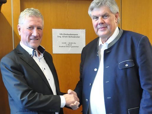 Bürgermeister Mandi Katzenmayer, Ombudsmann Erich Schwärzler Bürgermeister Mandi Katzenmayer, Ombudsmann Erich Schwärzler