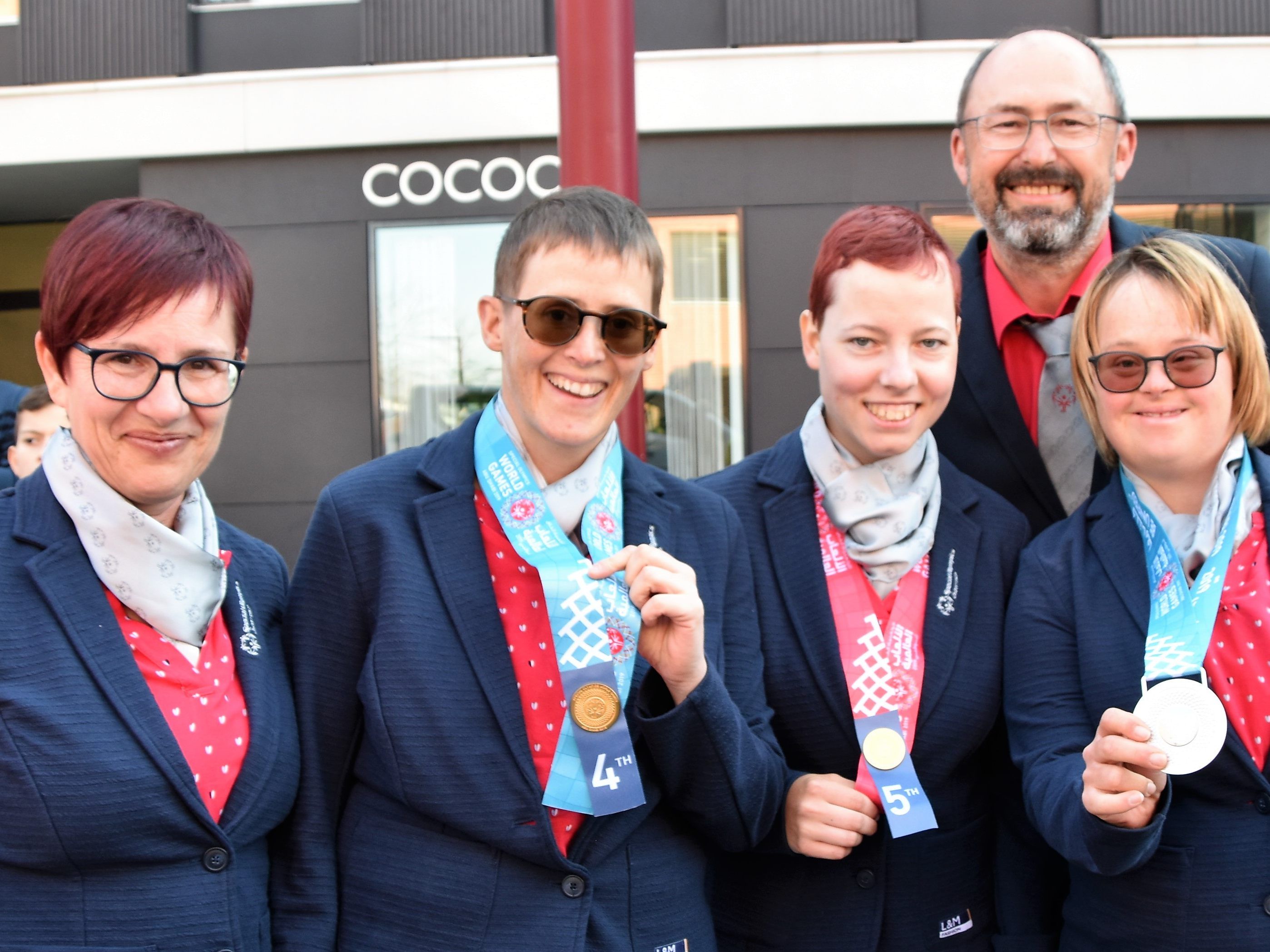 Die Golferinnen Johanna Pramstaller, Anna-Maria Mächler und Katharina Swanson
