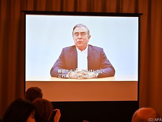 In dieser Video-Botschaft meldete sich Ghosn zu Wort In dieser Video-Botschaft meldete sich Ghosn zu Wort