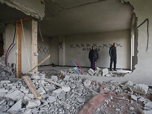 Die zerstörte Wohnung der Familie des Angeklagten