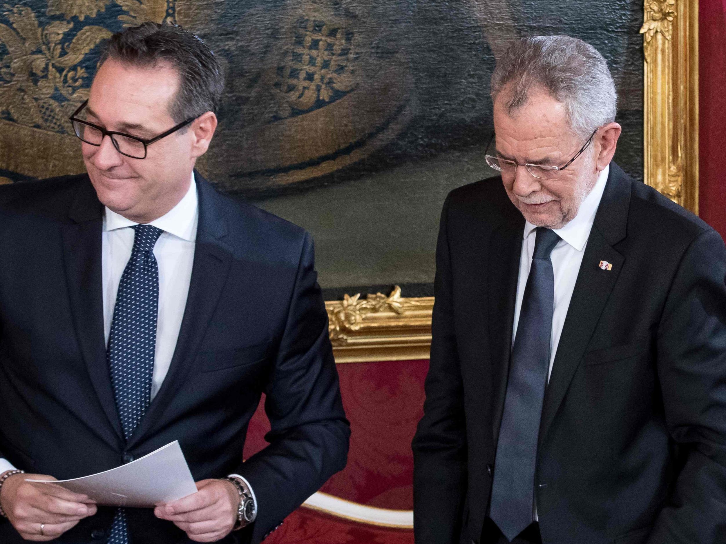 Van der Bellen zitierte Strache in die Hofburg Van der Bellen zitierte Strache in die Hofburg