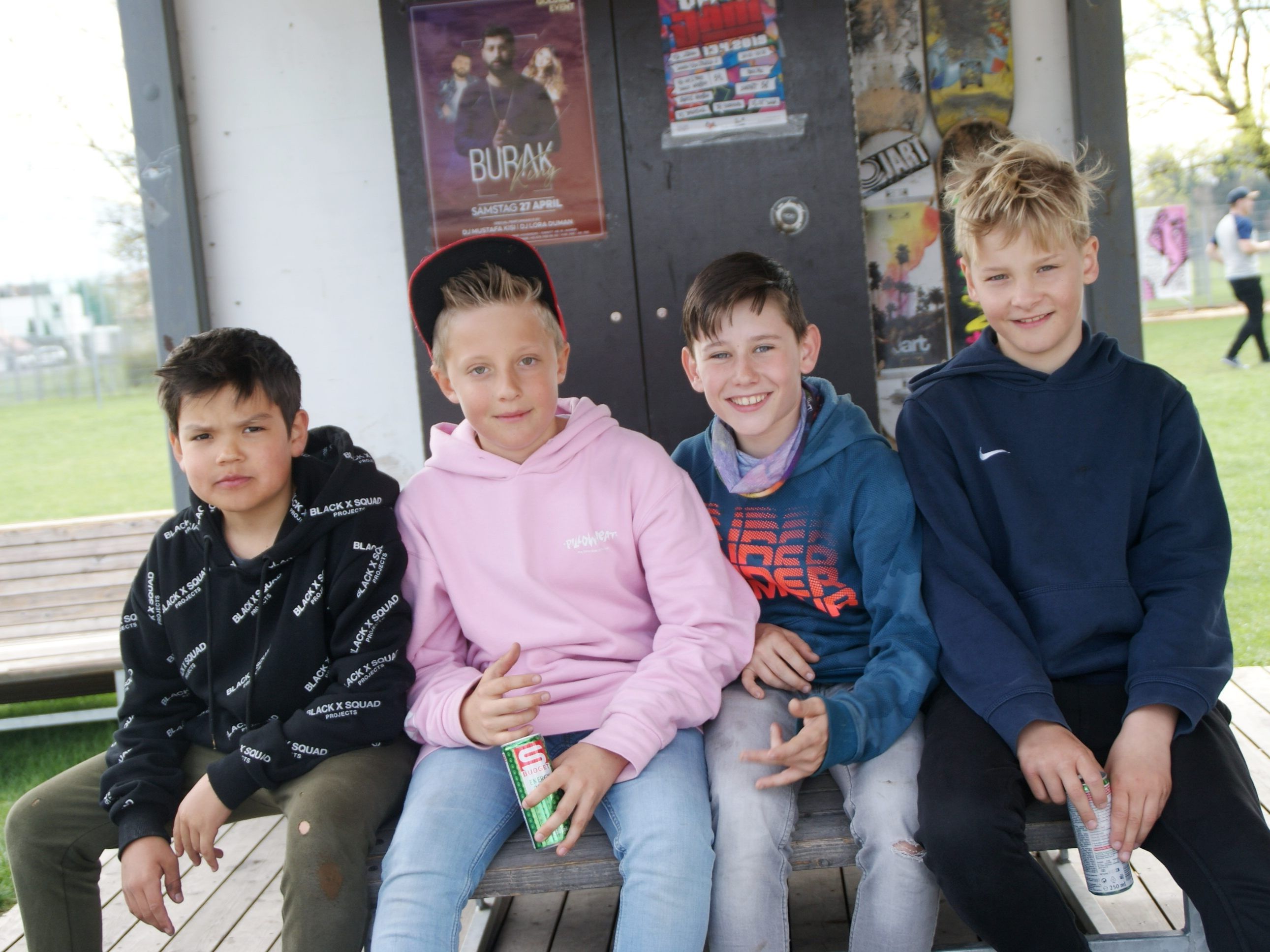 v.li. Anton, Moses, Noah, Jonah