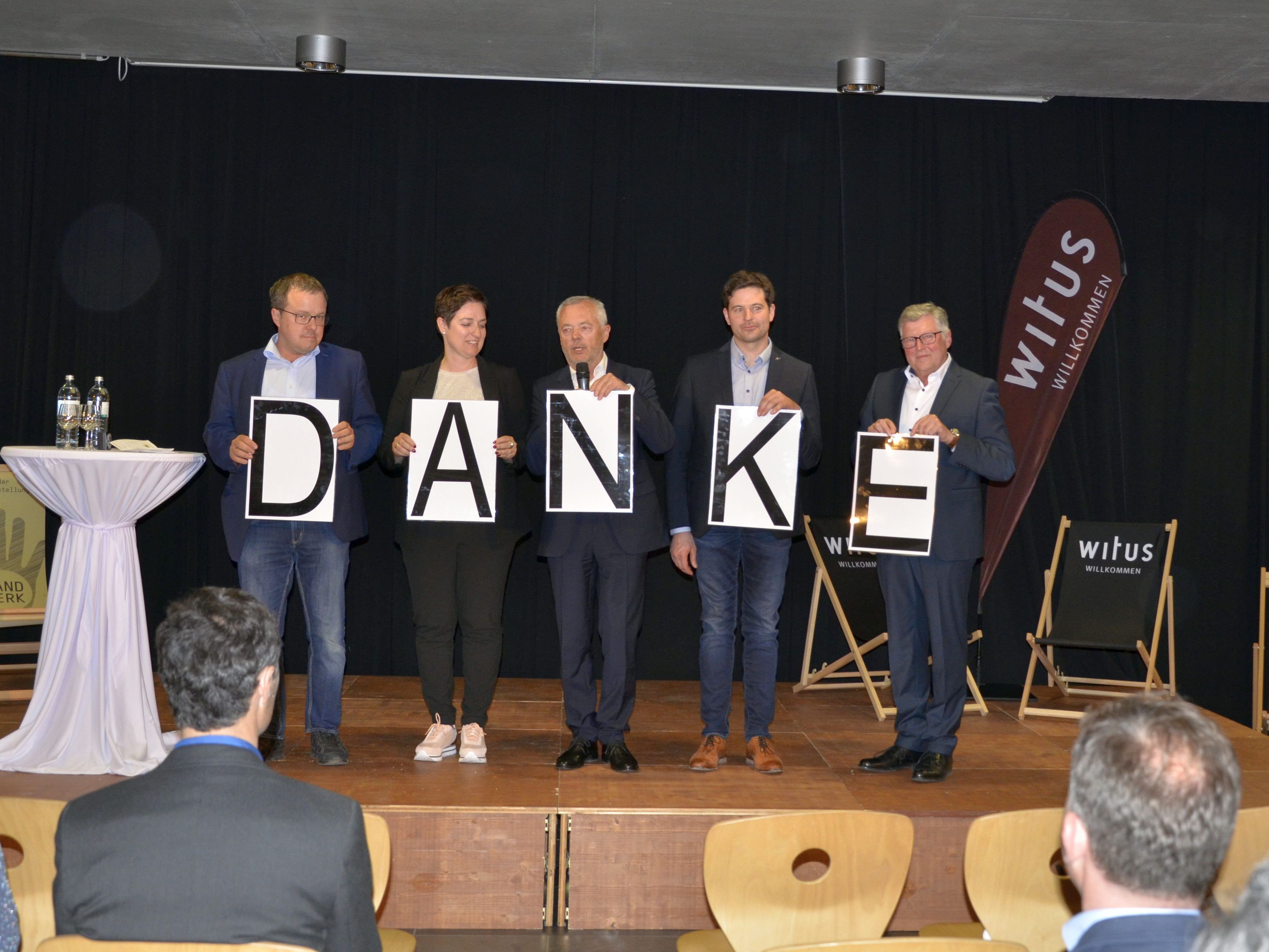 Ein großes Danke  an die Unternehmer