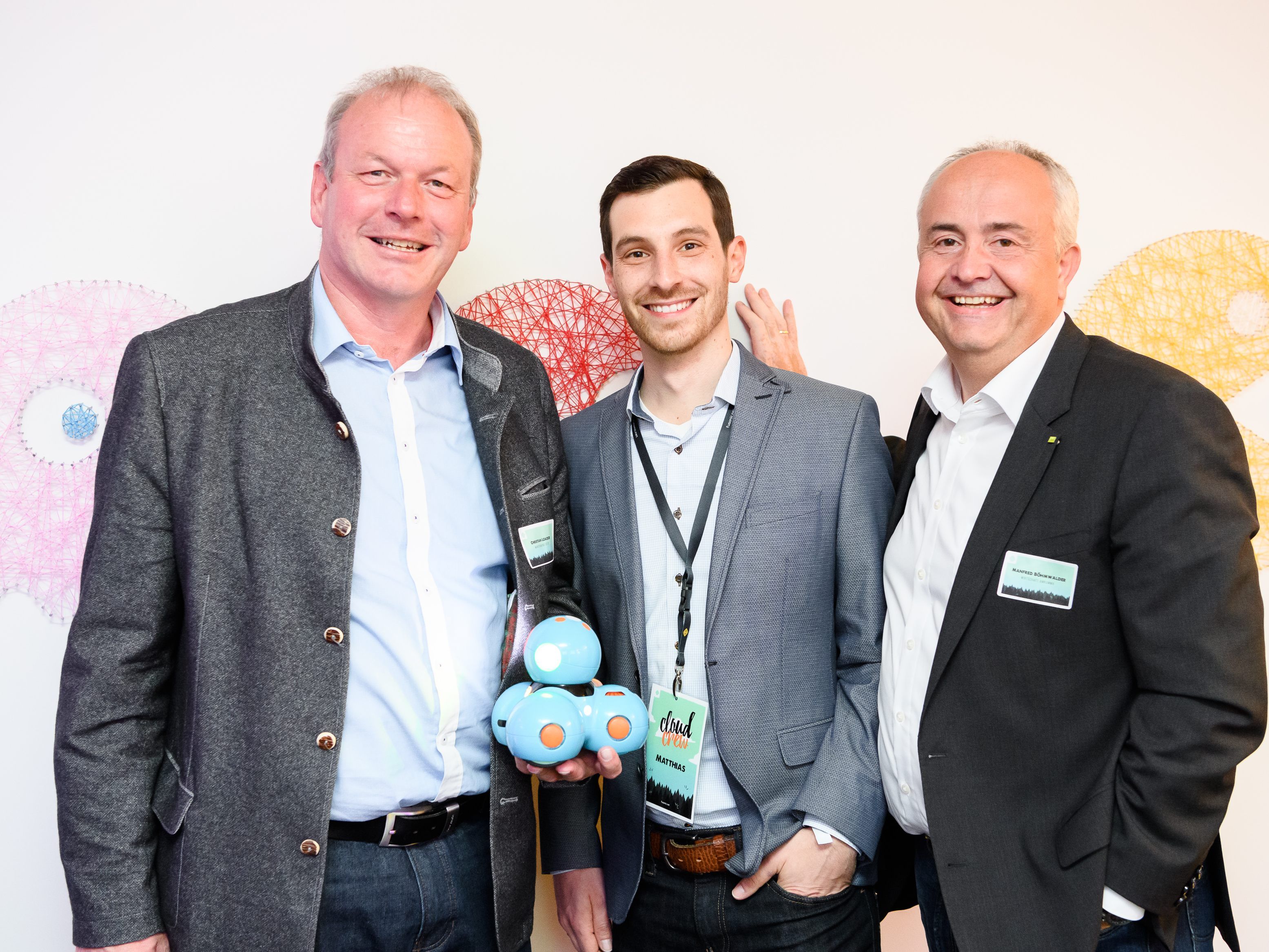 Christian Loacker (Bürgermeister Götzis), Matthias Burtscher (CEO Fusonic), Manfred Böhmwalder (Obmann Wirtschaft amKumma)