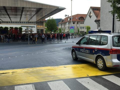 Die Schlägerei geschah am Blauen Platz in Lustenau.