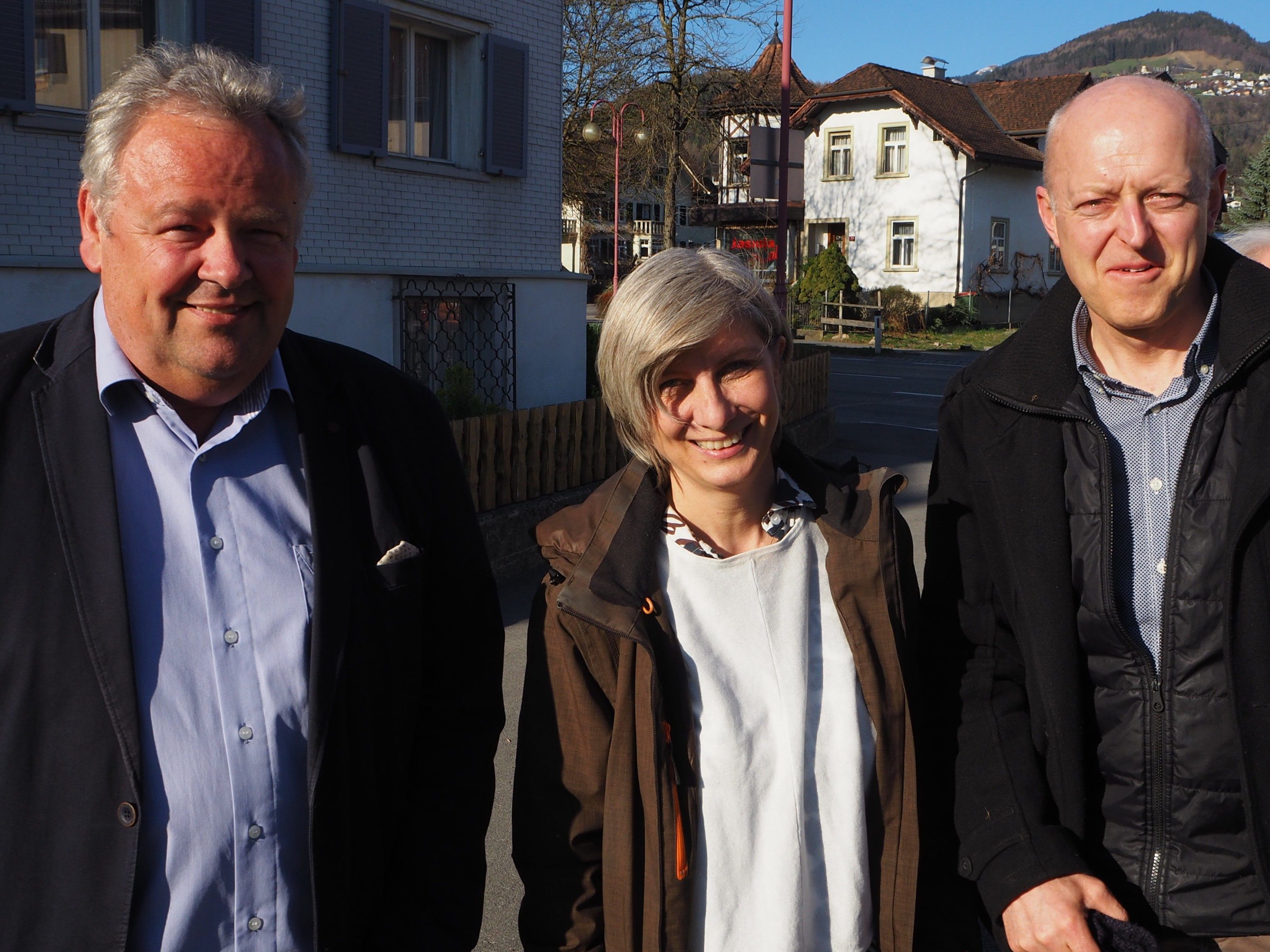 Bürgermeister Karl Wutschitz, Ökologin Katrin Löning, E5 Chef Hans Jörg Mathis Bürgermeister Karl Wutschitz, Ökologin Katrin Löning, E5 Chef Hans Jörg Mathis