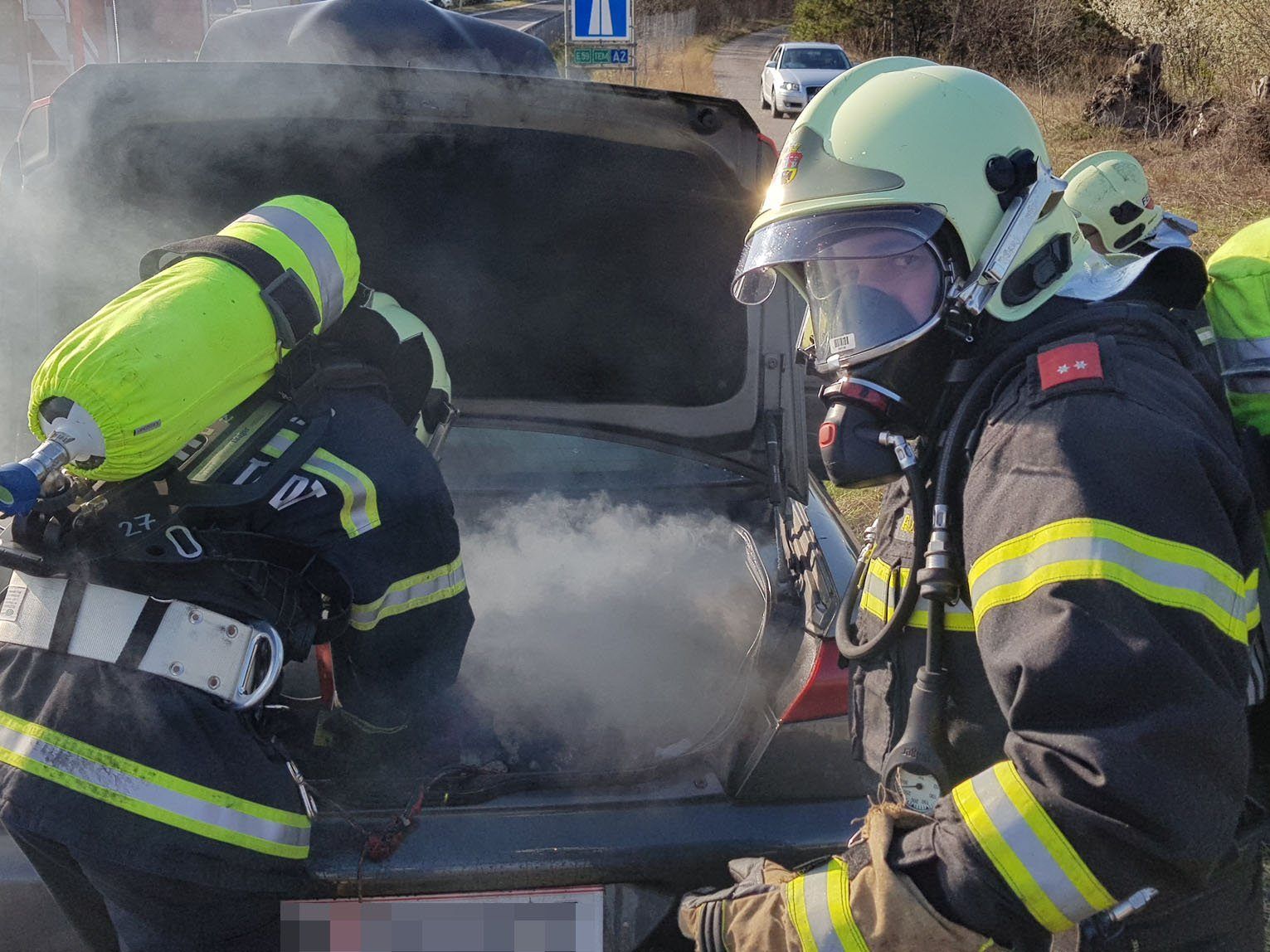Warum die Batterie Feuer fing, ist nicht bekannt.