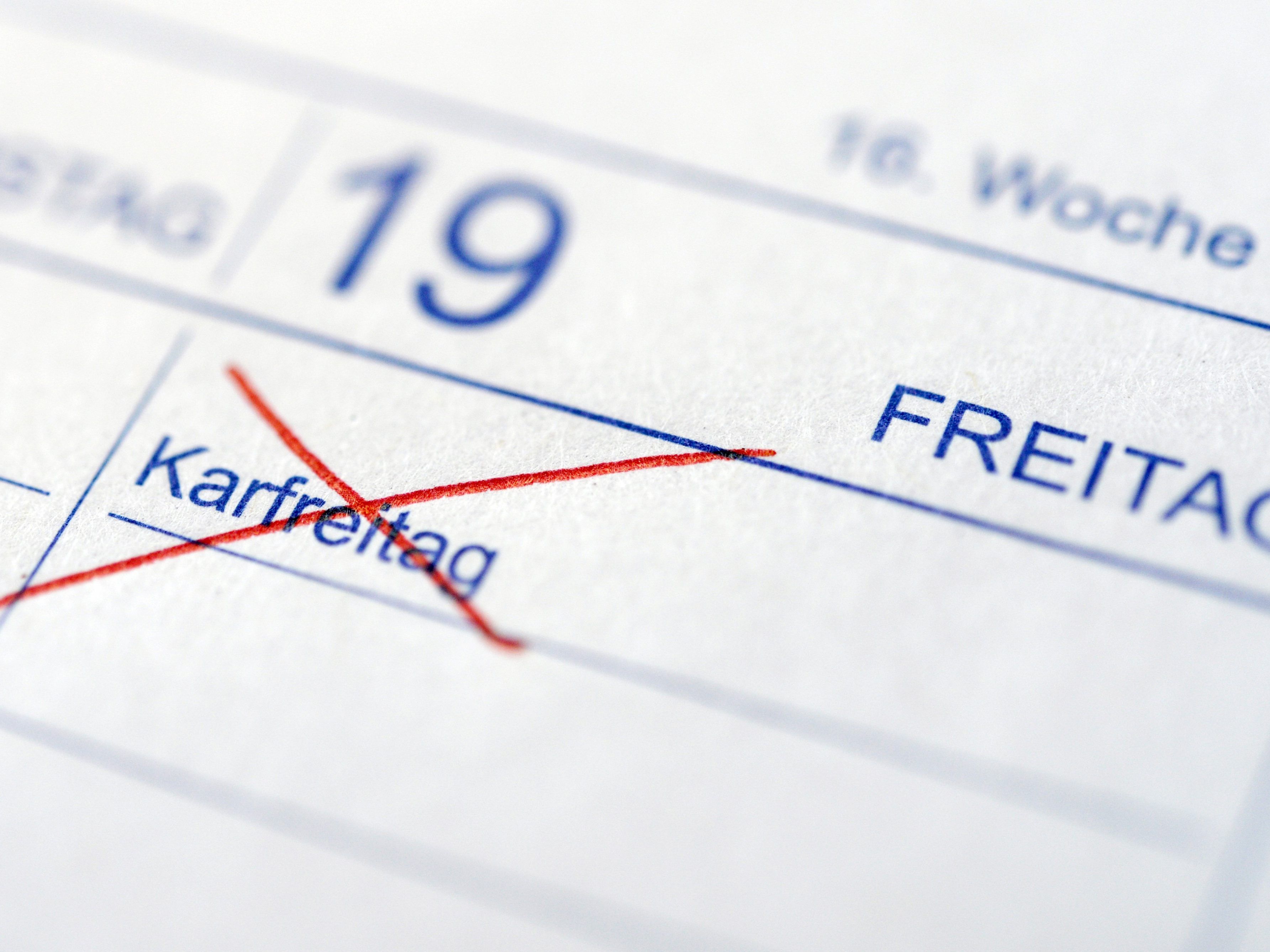 Am 5. April endet die Frist für den Karfreitag als "persönlicher Feiertag". Am 5. April endet die Frist für den Karfreitag als "persönlicher Feiertag".