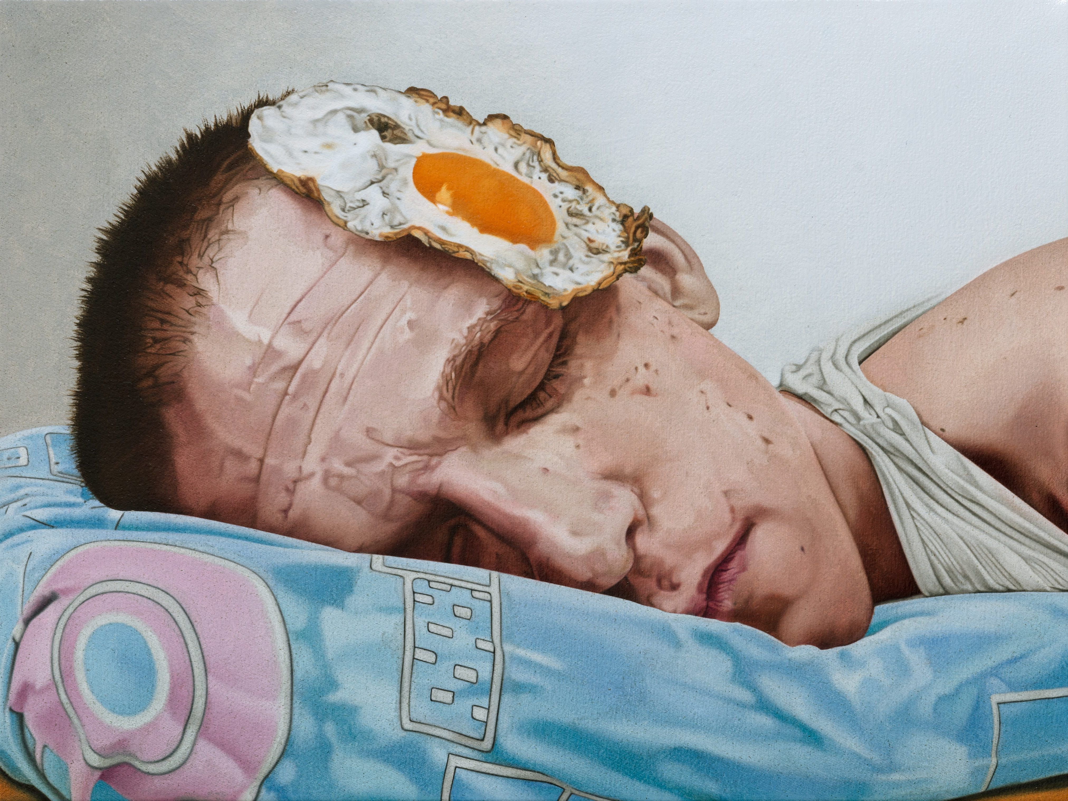 Florian Bühler, "Bad Egg", 2017, Öl auf Leinwand, 30 x 40 cm Florian Bühler, "Bad Egg", 2017, Öl auf Leinwand, 30 x 40 cm