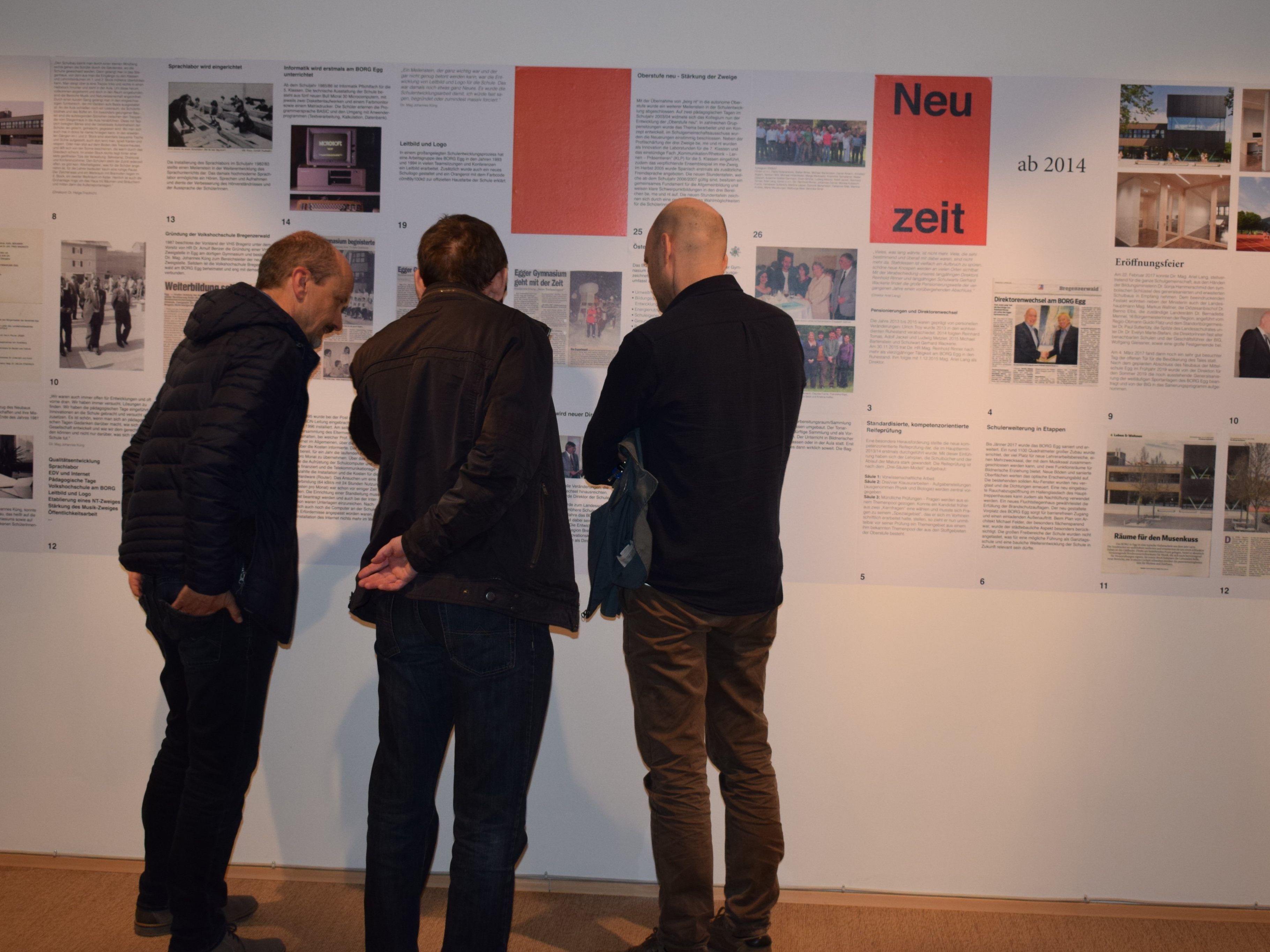 Die Ausstellung zur 50-jährigen Schulgeschichte des BORG Egg endet am 26. Mai mit einer Finissage. Die Ausstellung zur 50-jährigen Schulgeschichte des BORG Egg endet am 26. Mai mit einer Finissage.