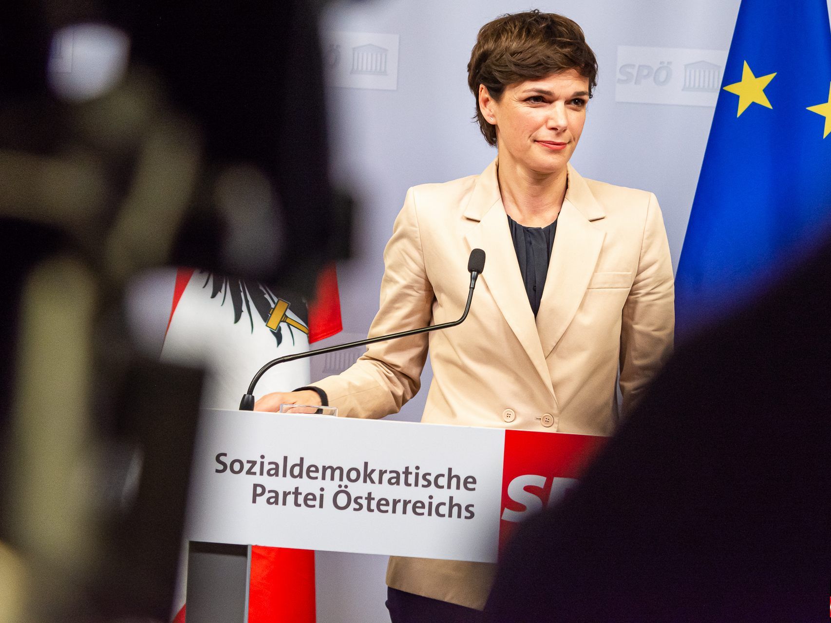 Pressekonferenz nach Präsidium von Pamela Rendi-Wagner - SPÖ Klub - 19.05.2019