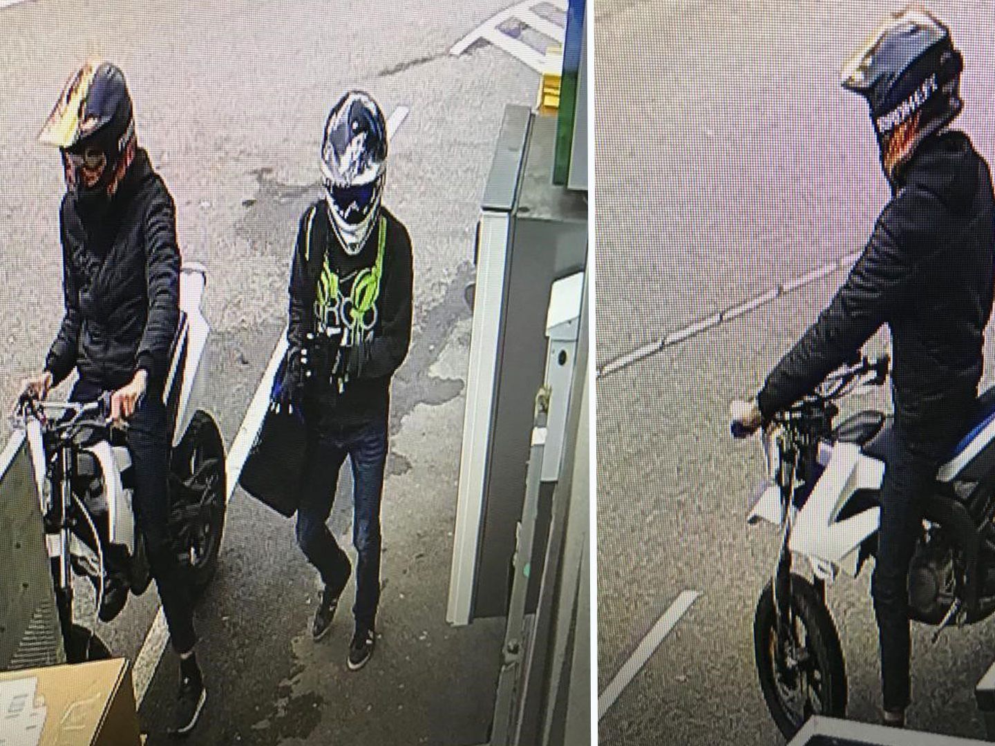 Die Polizei sucht mit diesen Fotos nach den Tätern.