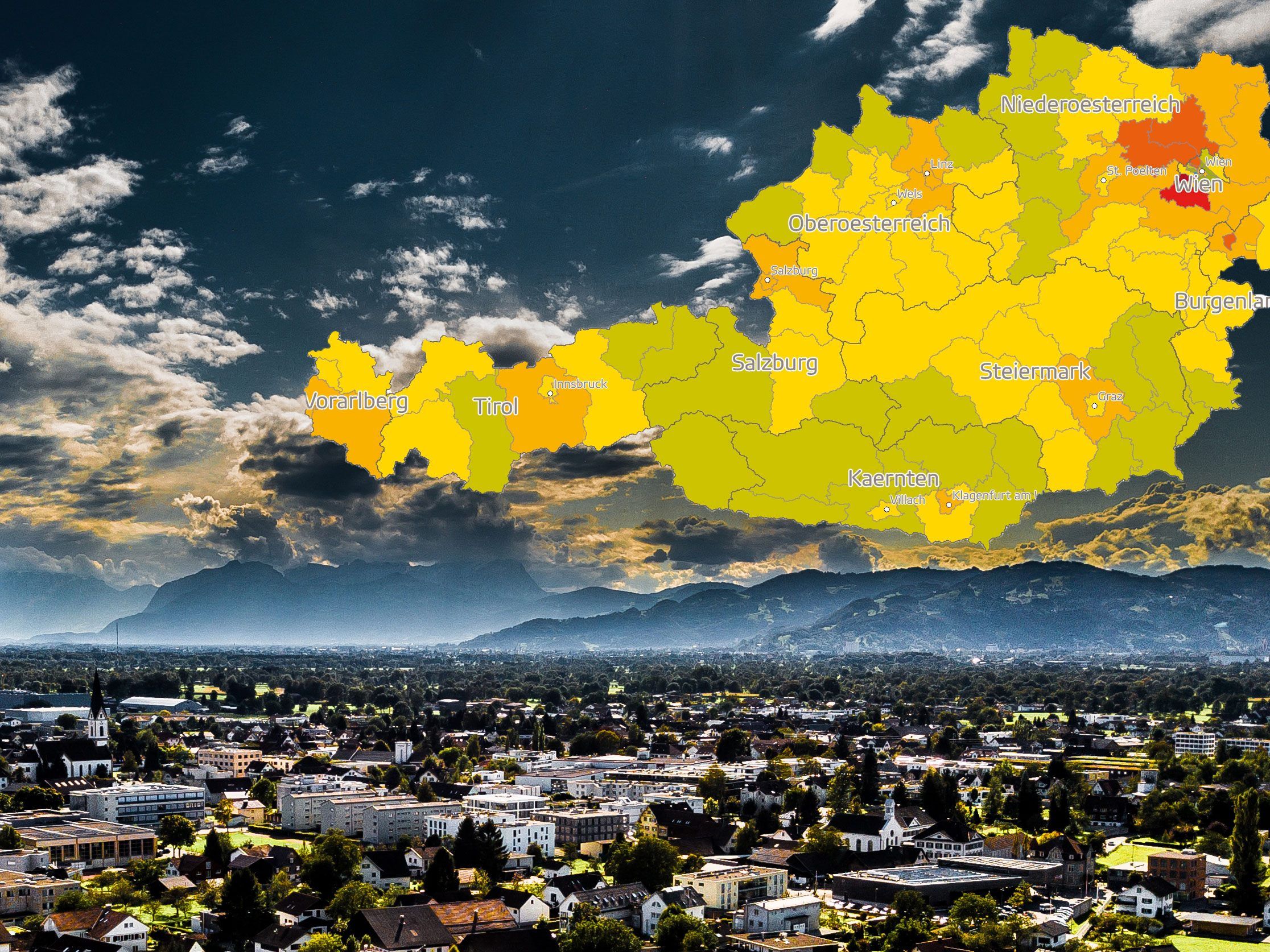 Vorarlberg liegt bei der Kaufkraft unter den österreichischen Bundesländern auf Platz 2.