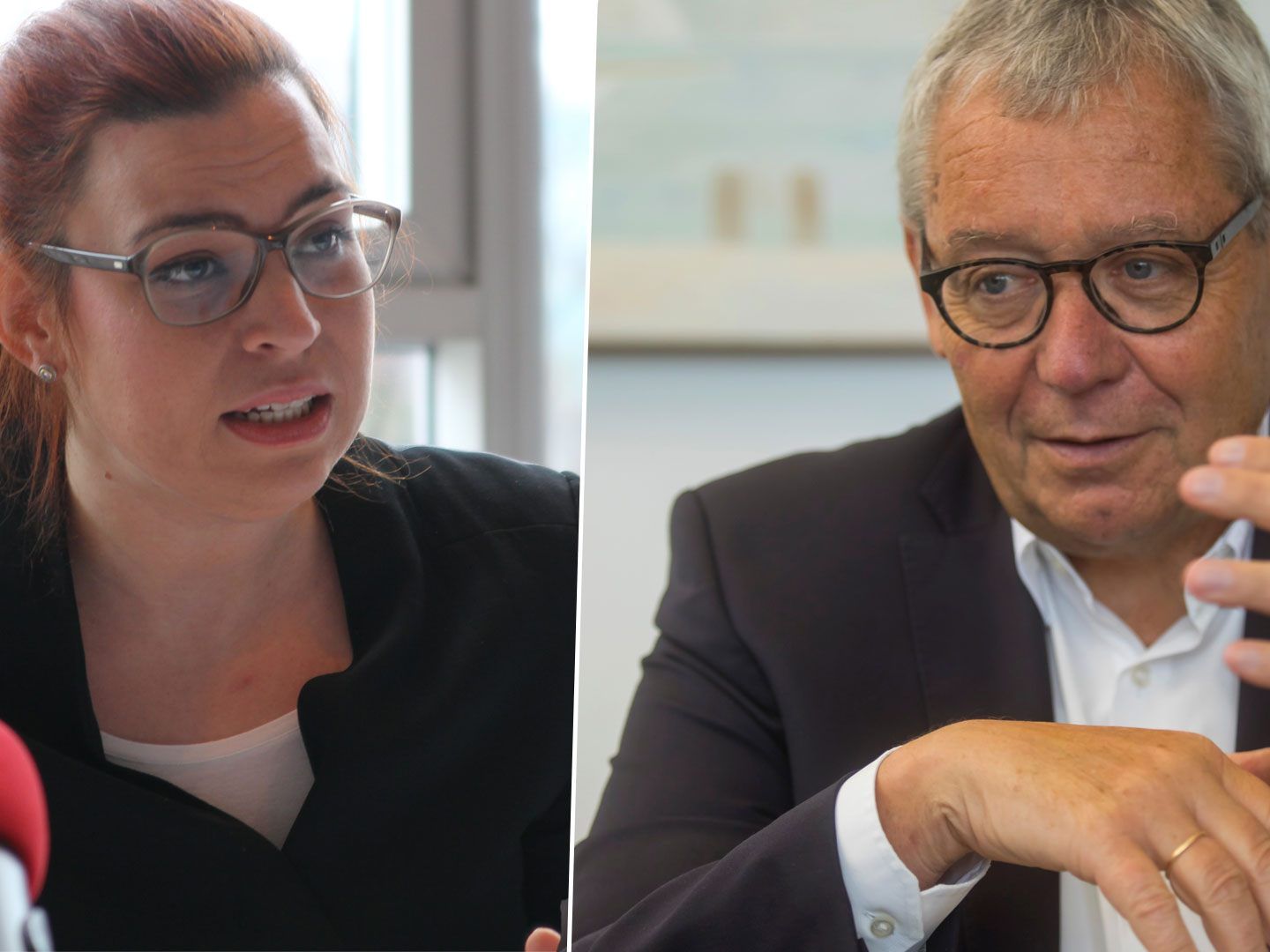 Raumplanungssprecherin Nina Tomasseli und Landesstatthalter Karlheinz Rüdisser.