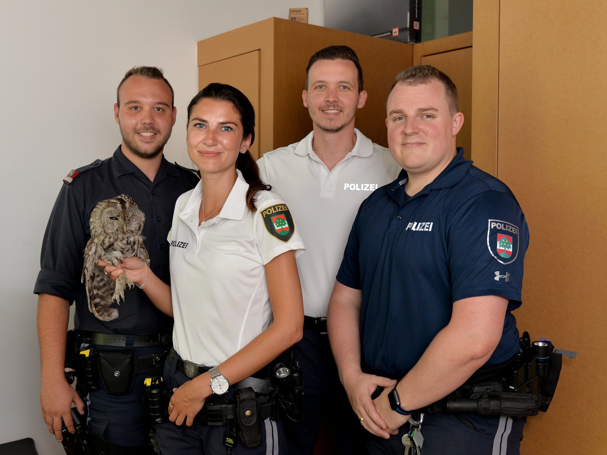 Die Stadtpolizei rettete am frühen Nachmittag den Waldkauz von den Gleisen. Nun ist er leider tot