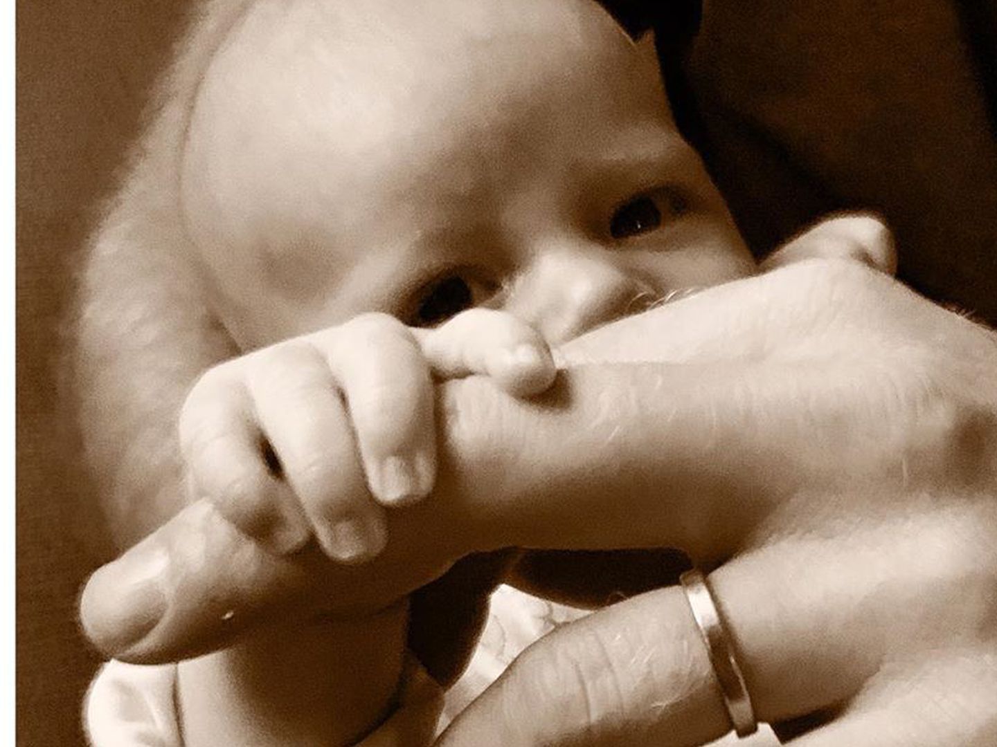 Bilder von Baby Archie sind selten.
