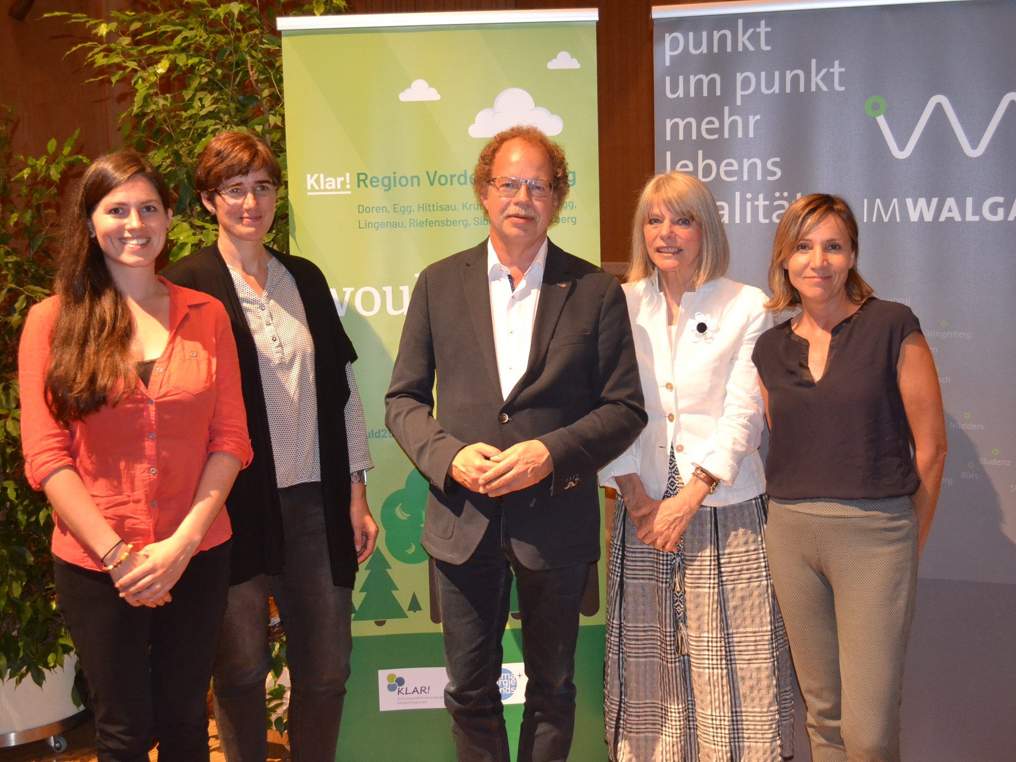 Die Referenten des Abends: Marina Fischer, Dorothea Glöckle, Florian Kasseroler, Gerlind Weber und Birgit Werle.